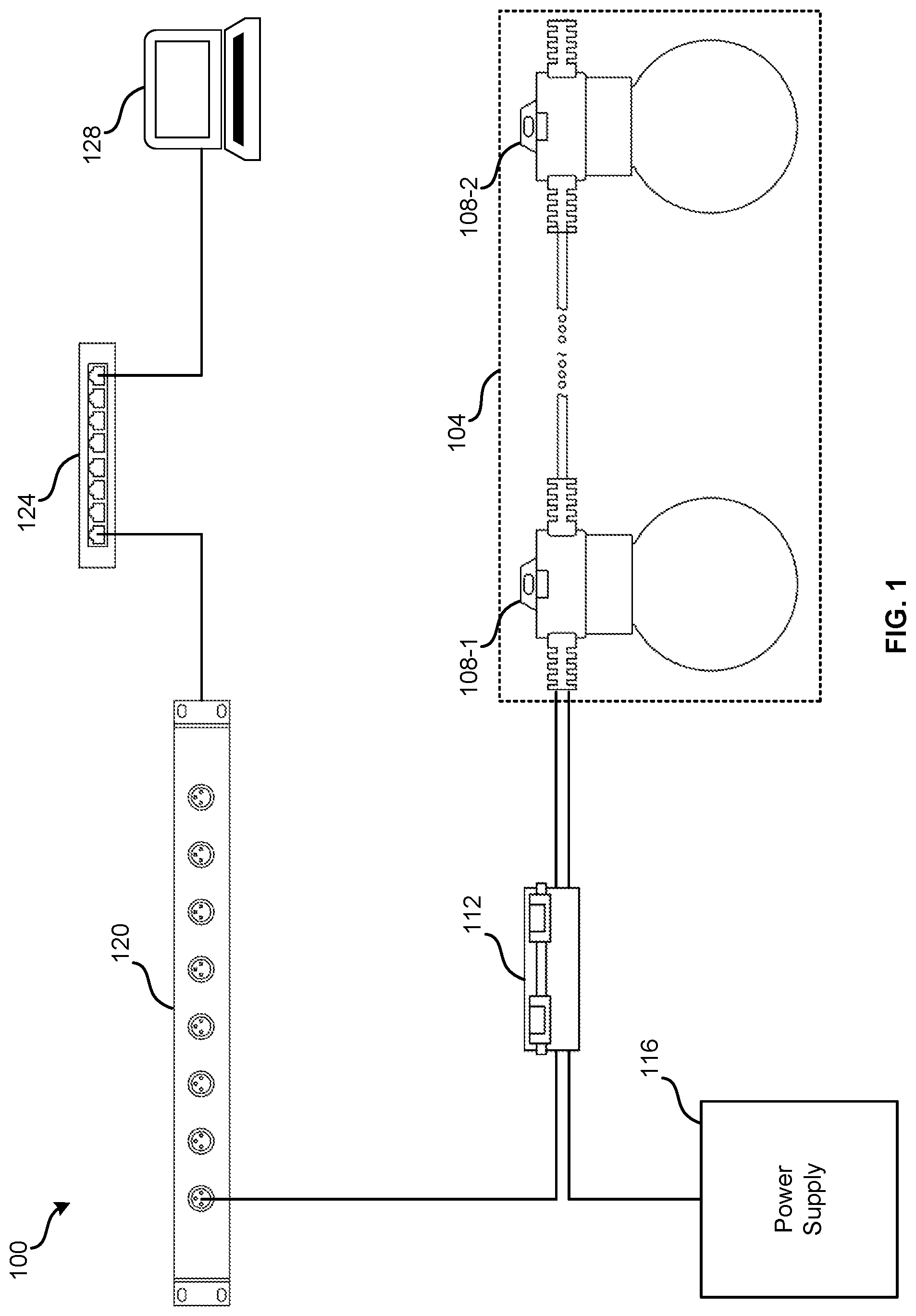 Patent US12108504 Figure 1 – Three channel LED control for color and white light performance in lighting strands