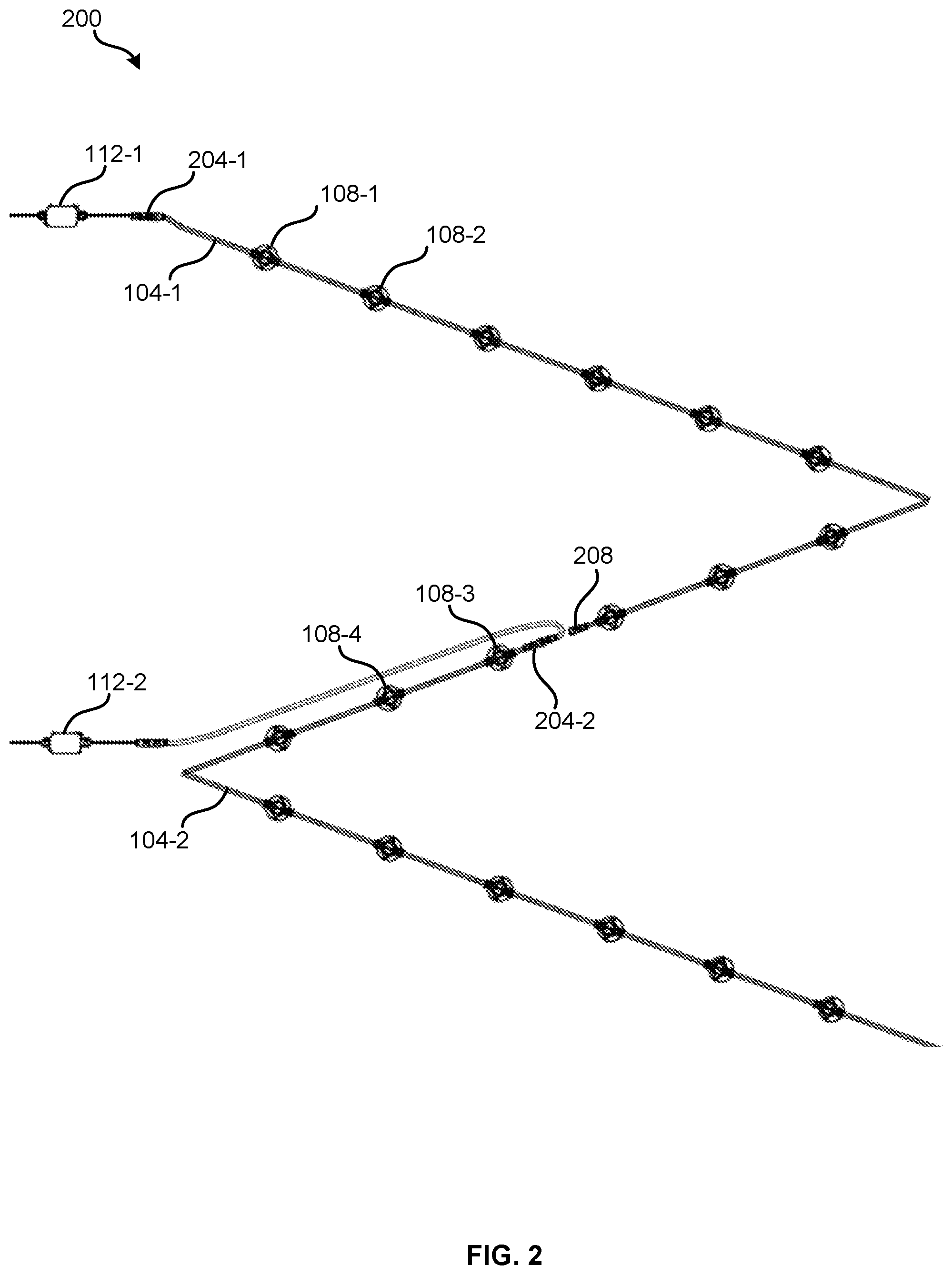 Patent US12108504 Figure 2 – Three channel LED control for color and white light performance in lighting strands