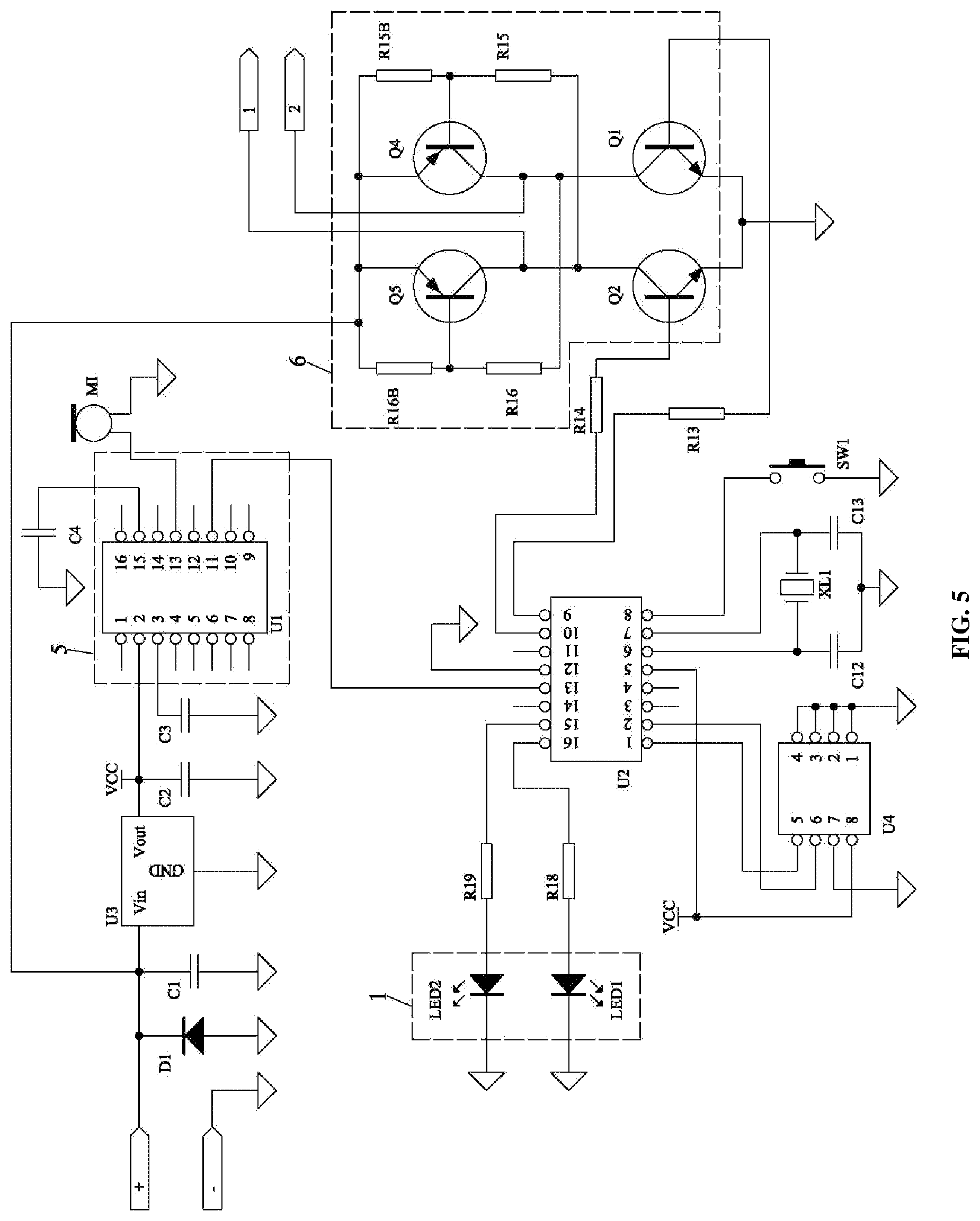 Patent US12108505 Figure 4 – Work mode indicator and power converter for lamp