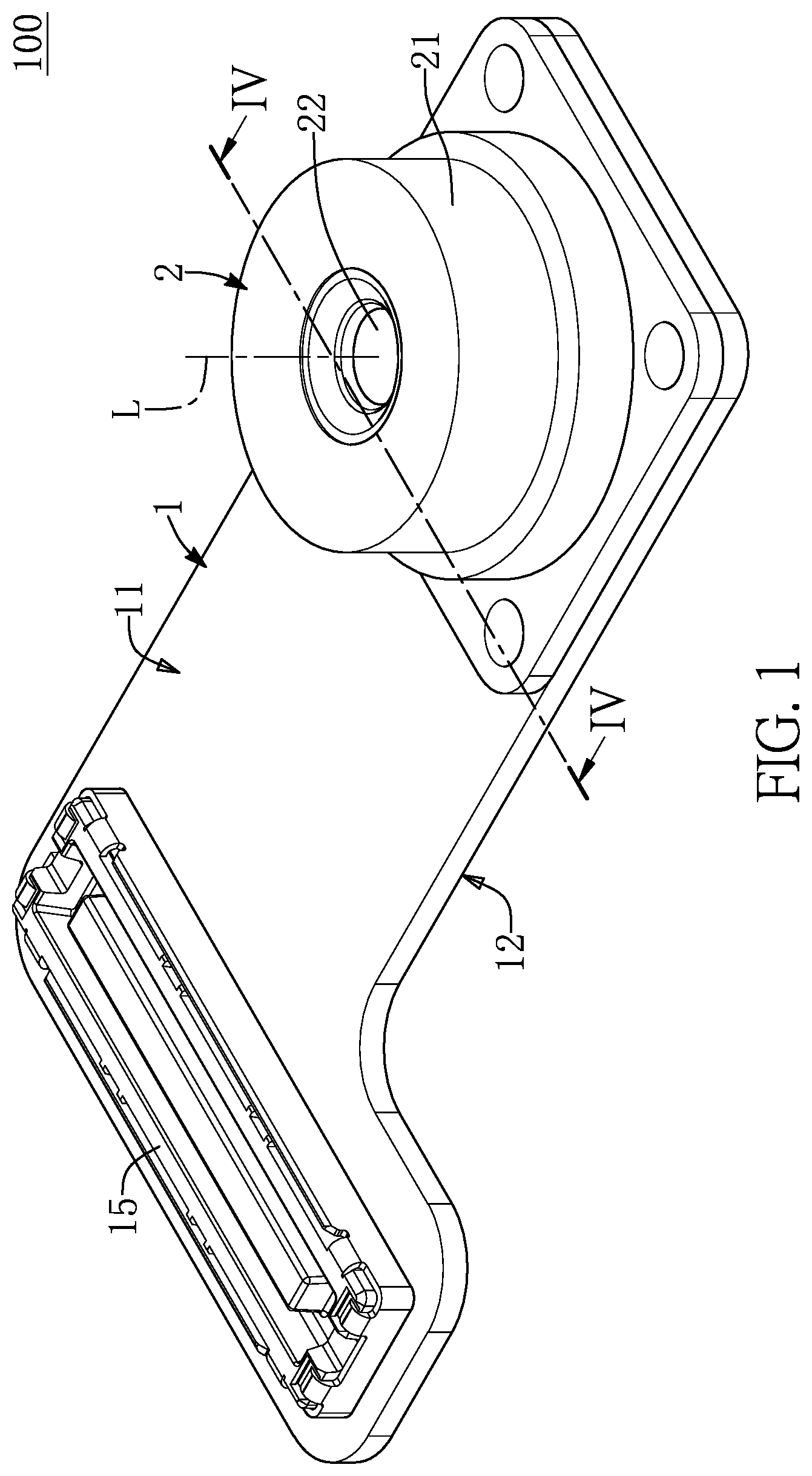 Patent US12108517 Figure 1 – Sensor lens assembly having non-soldering configuration