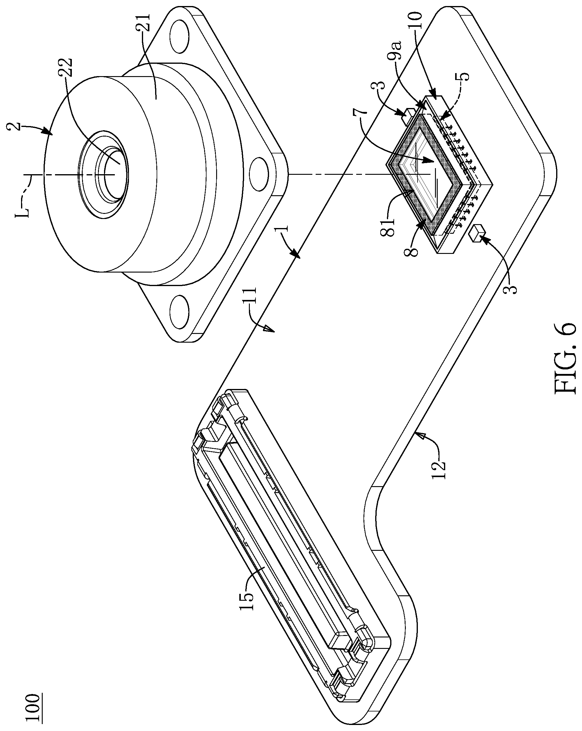 Patent US12108517 Figure 6 – Sensor lens assembly having non-soldering configuration