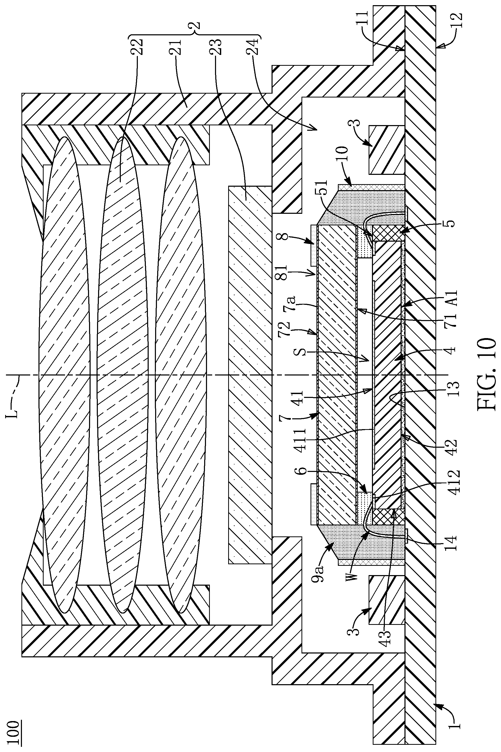 Patent US12108517 Figure 10 – Sensor lens assembly having non-soldering configuration