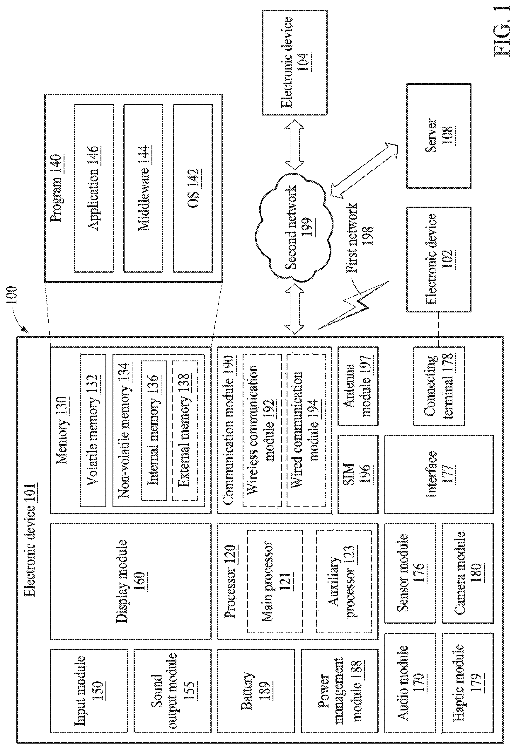 Patent US12108523 Figure 1 – Printed circuit board for reducing power noise and electronic device including the same