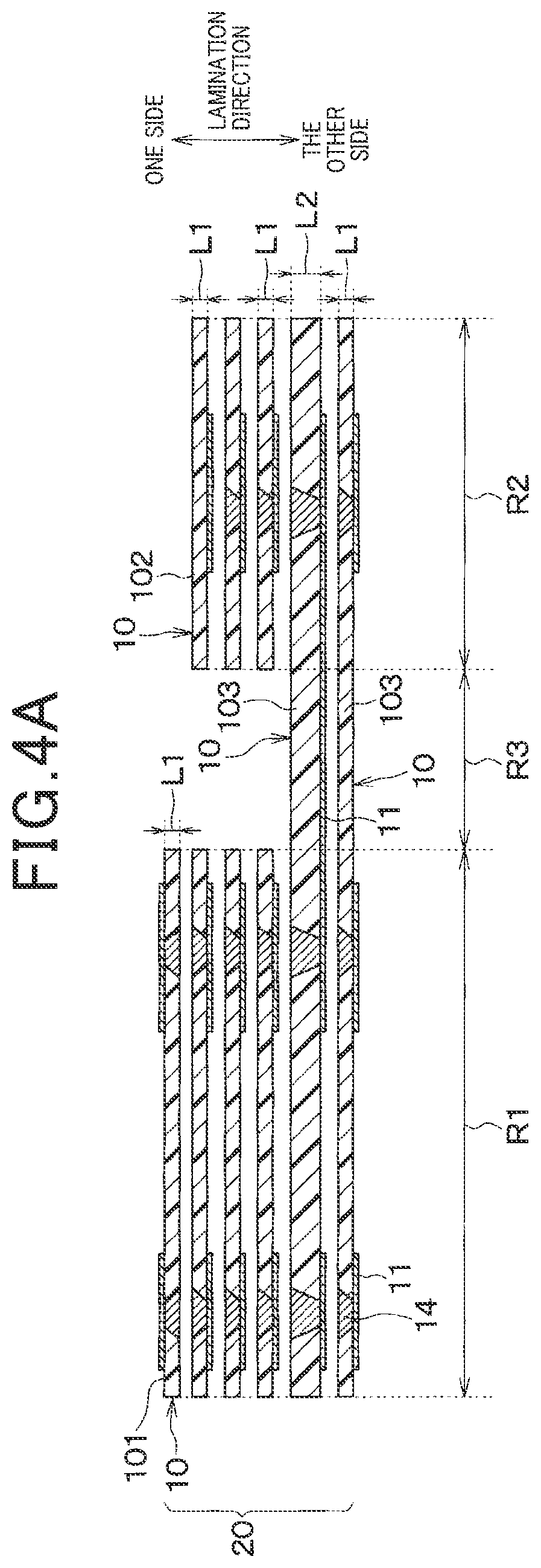 Patent US12108524 Figure 6 – Bent laminated printed circuit board