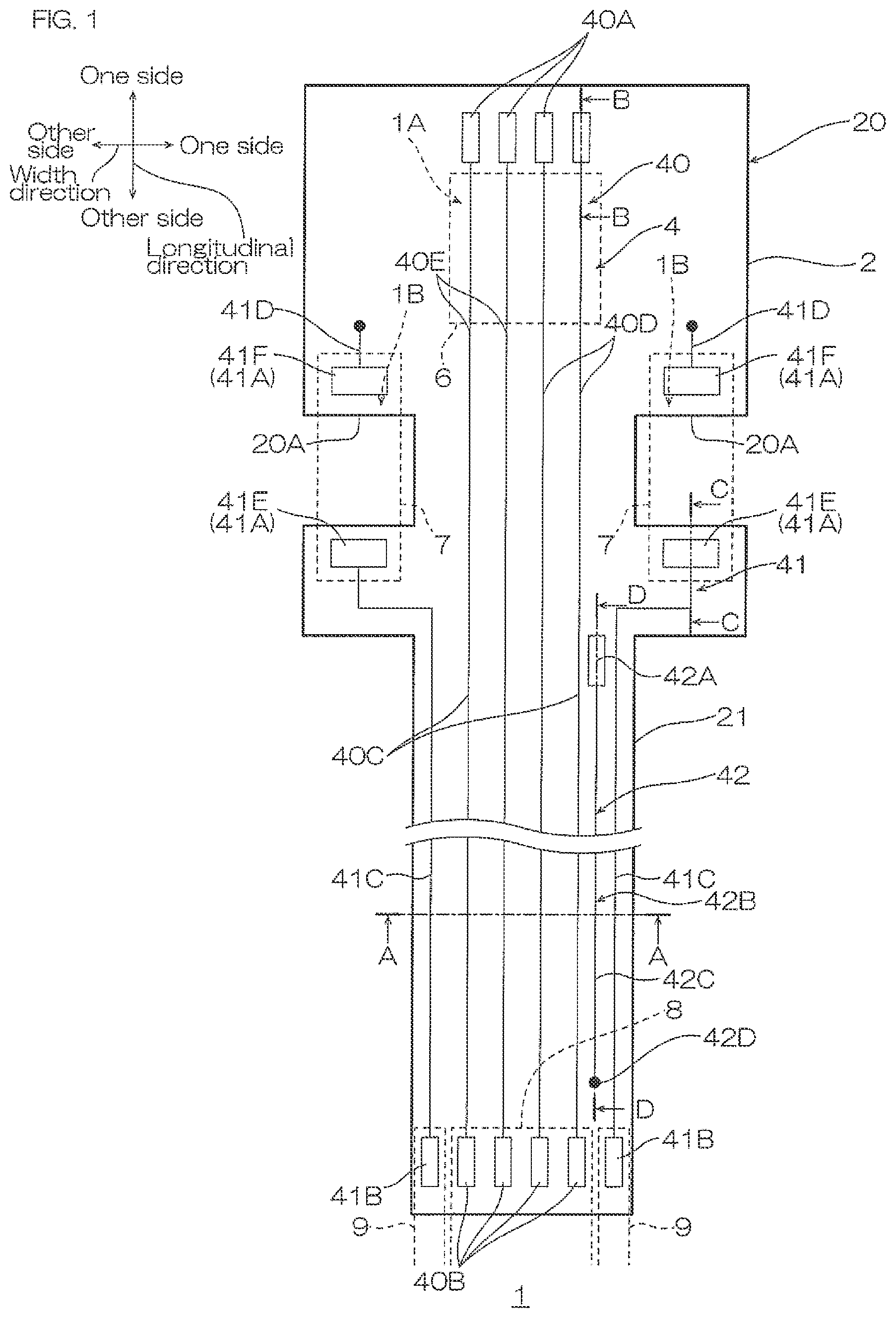 Patent US12108529 Figure 1 – Wiring circuit board