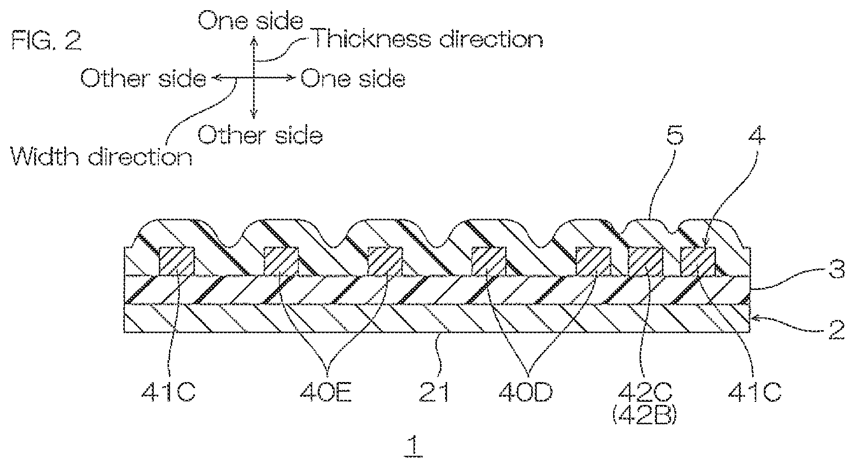 Patent US12108529 Figure 2 – Wiring circuit board
