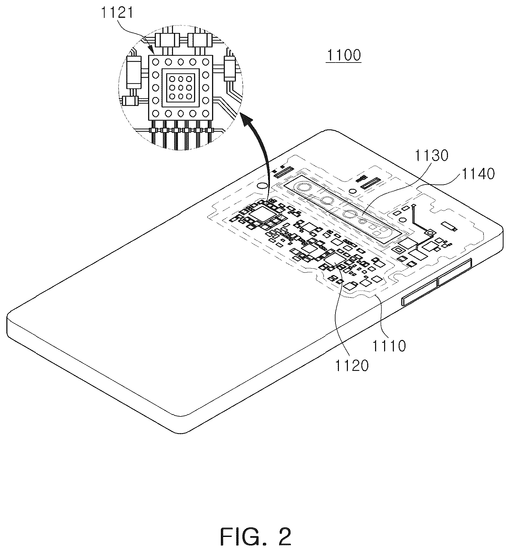 Patent US12108534 Figure 2 – Substrate structure and electronic device including the same