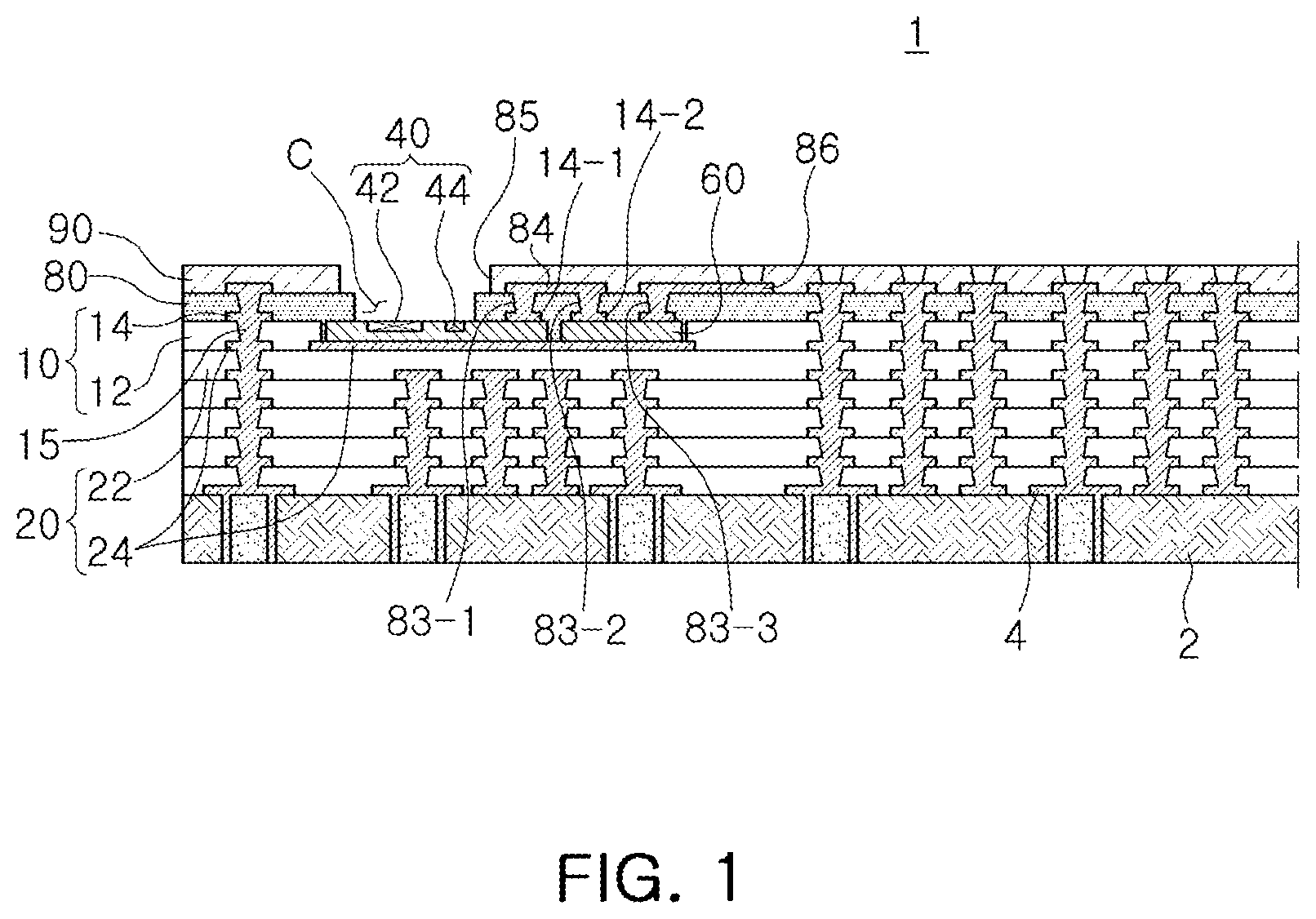 Patent US12108535 Figure 1 – Printed circuit board and printed circuit board package