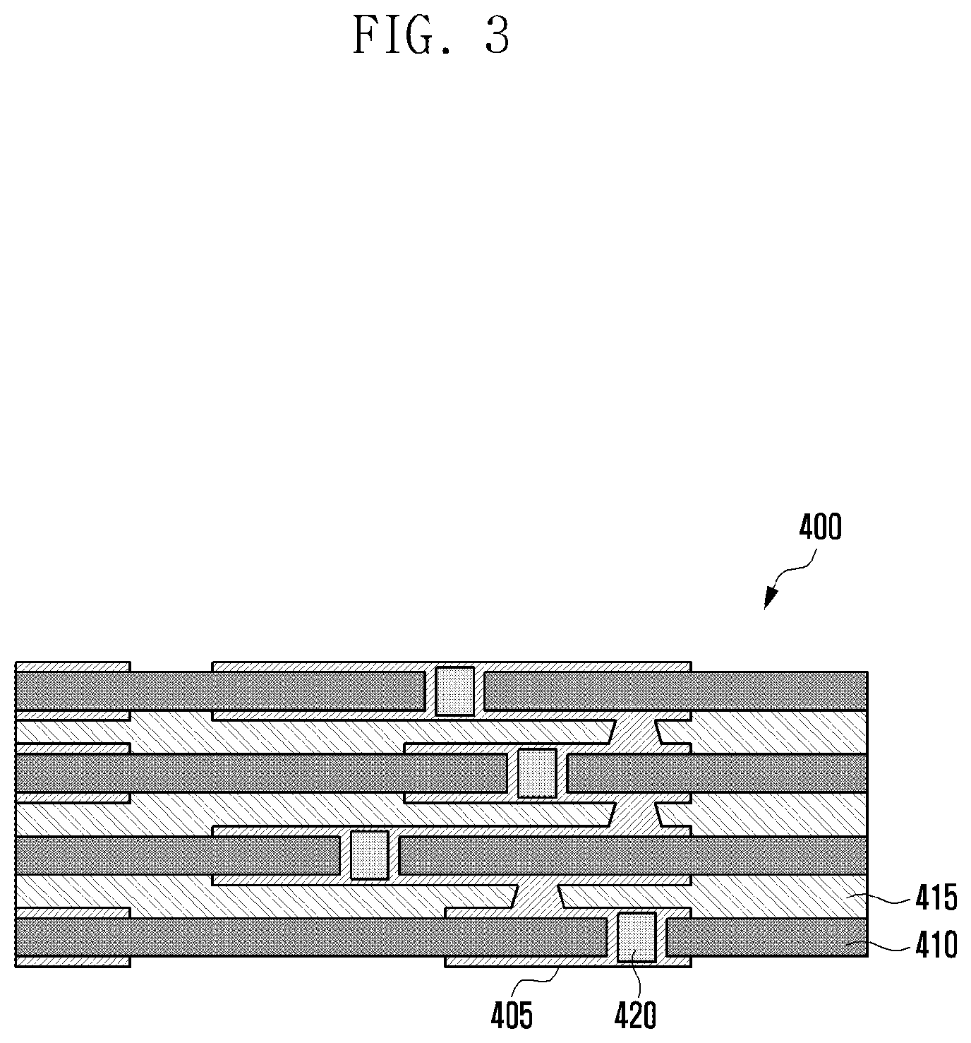 Patent US12108544 Figure 3 – Multi-layer printed circuit board made of different materials and manufacturing method thereof