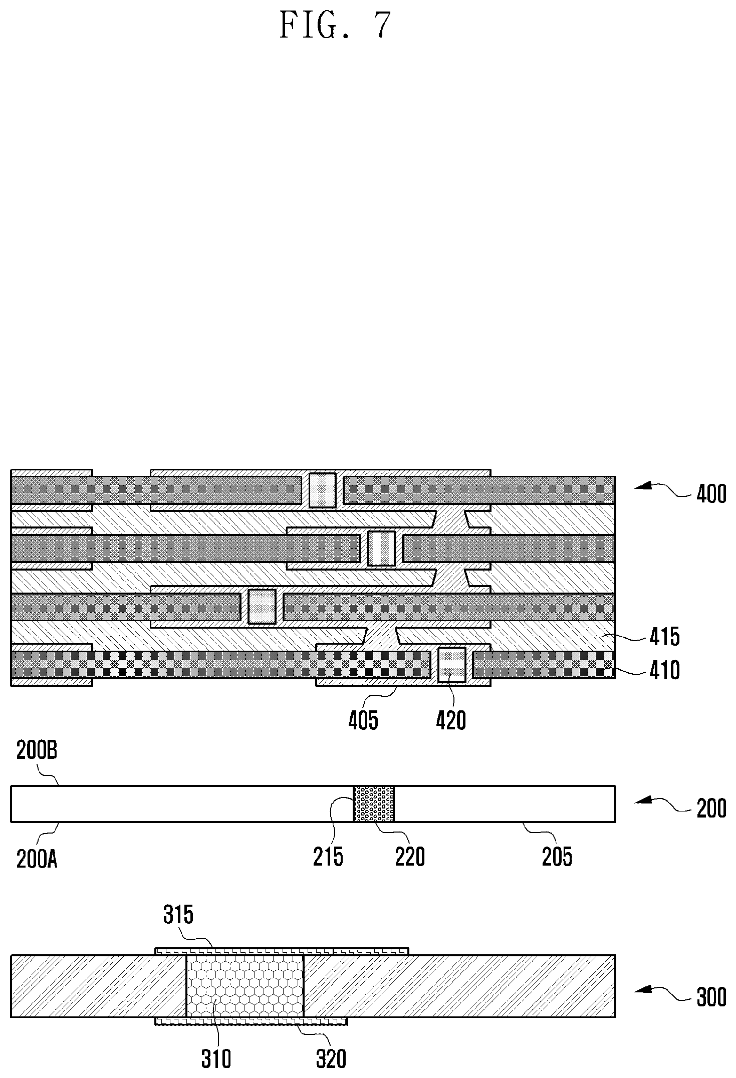 Patent US12108544 Figure 8 – Multi-layer printed circuit board made of different materials and manufacturing method thereof