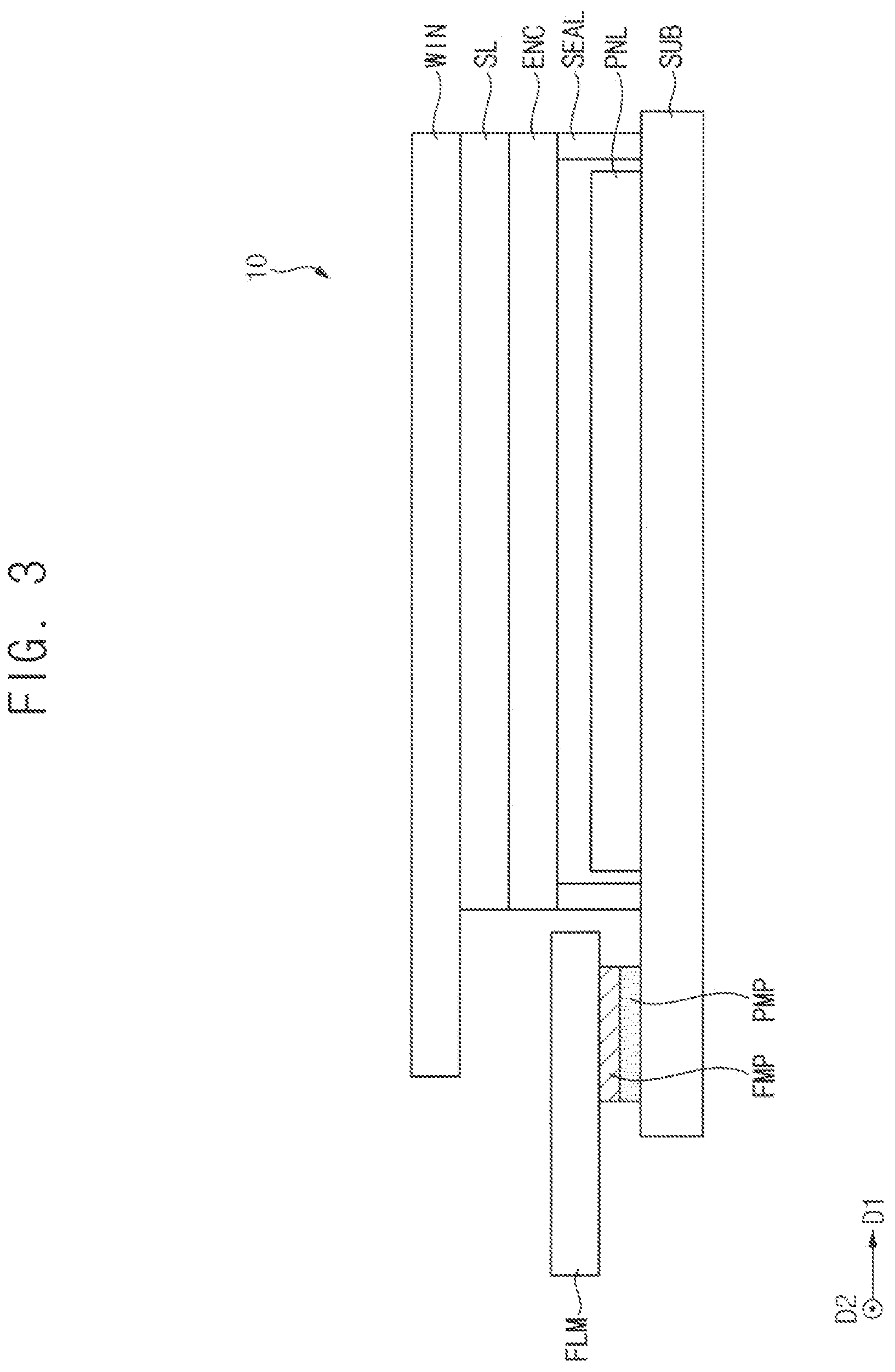Patent US12108545 Figure 3 – Display device and method of manufacturing the same