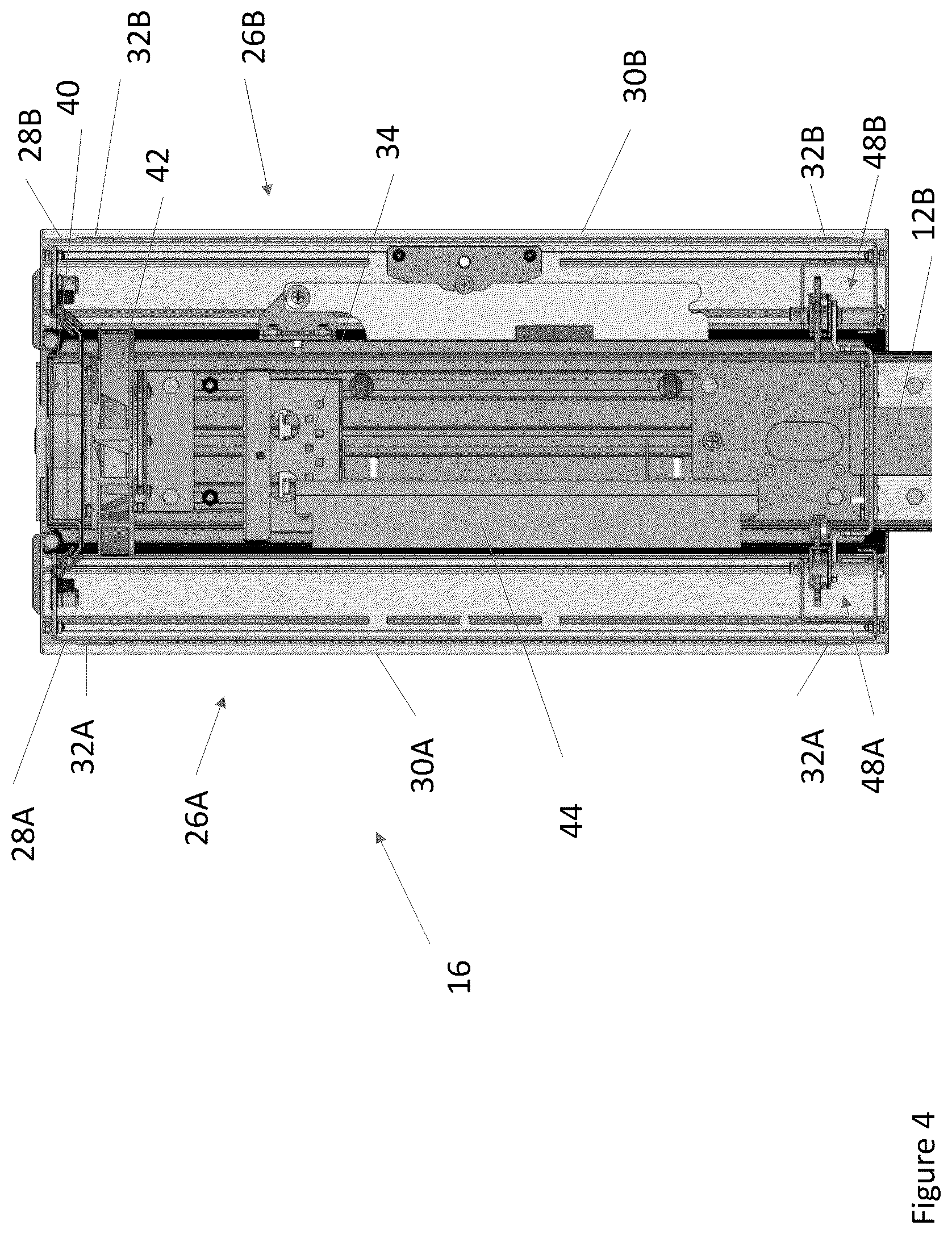 Patent US12108546 Figure 4 – Electronic display assembly with fabric panel communications box