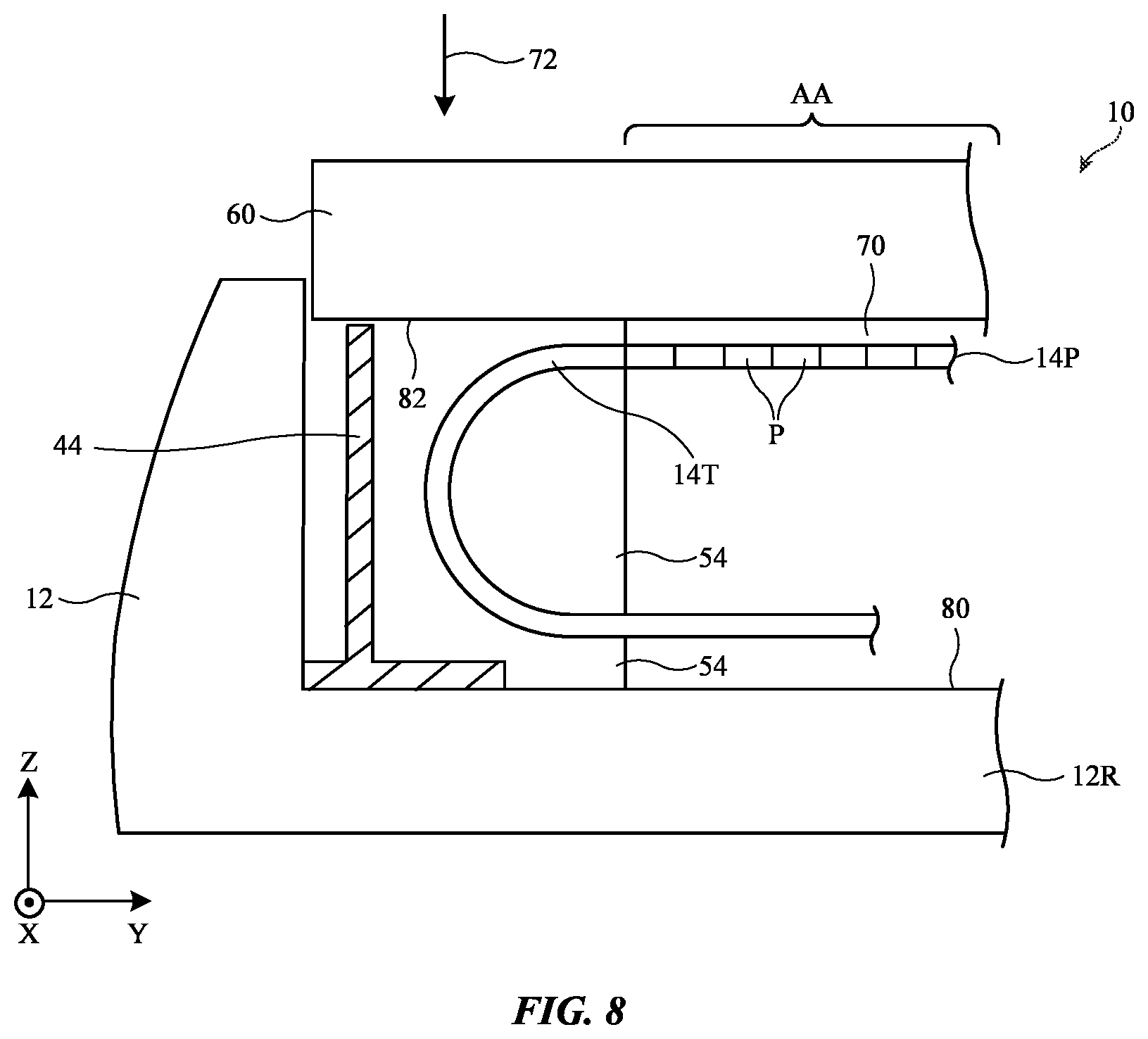 Patent US12108547 Figure 5 – Electronic devices with molded polymer structures
