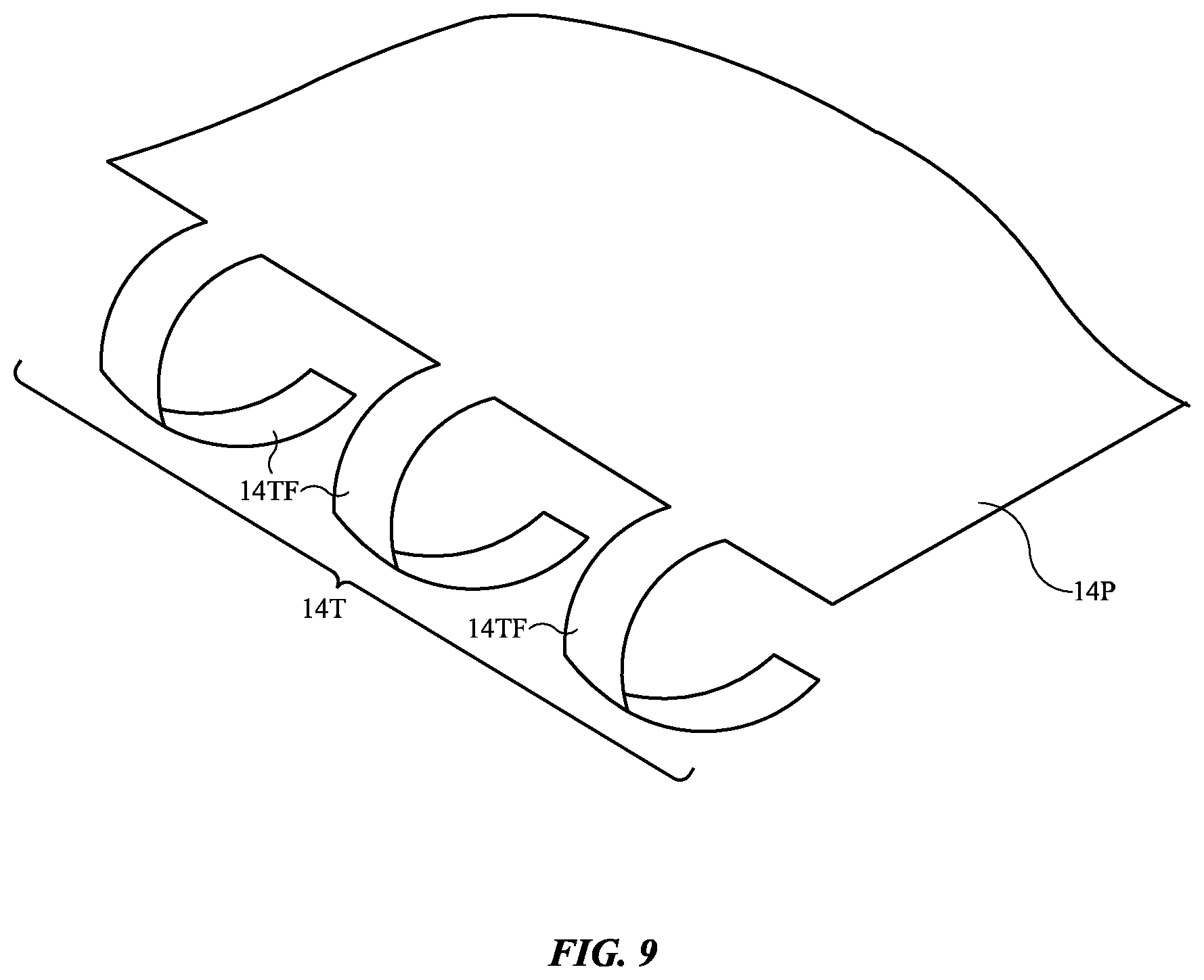 Patent US12108547 Figure 6 – Electronic devices with molded polymer structures