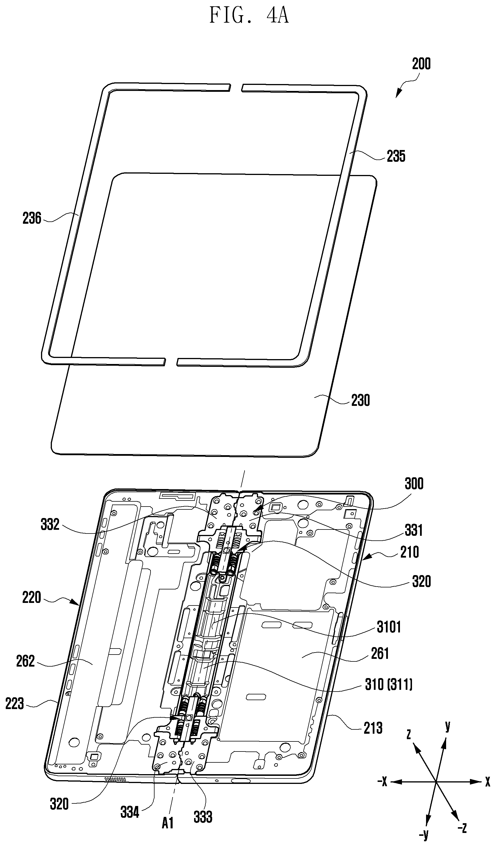 Patent US12108550 Figure 4 – Electronic device including hinge module