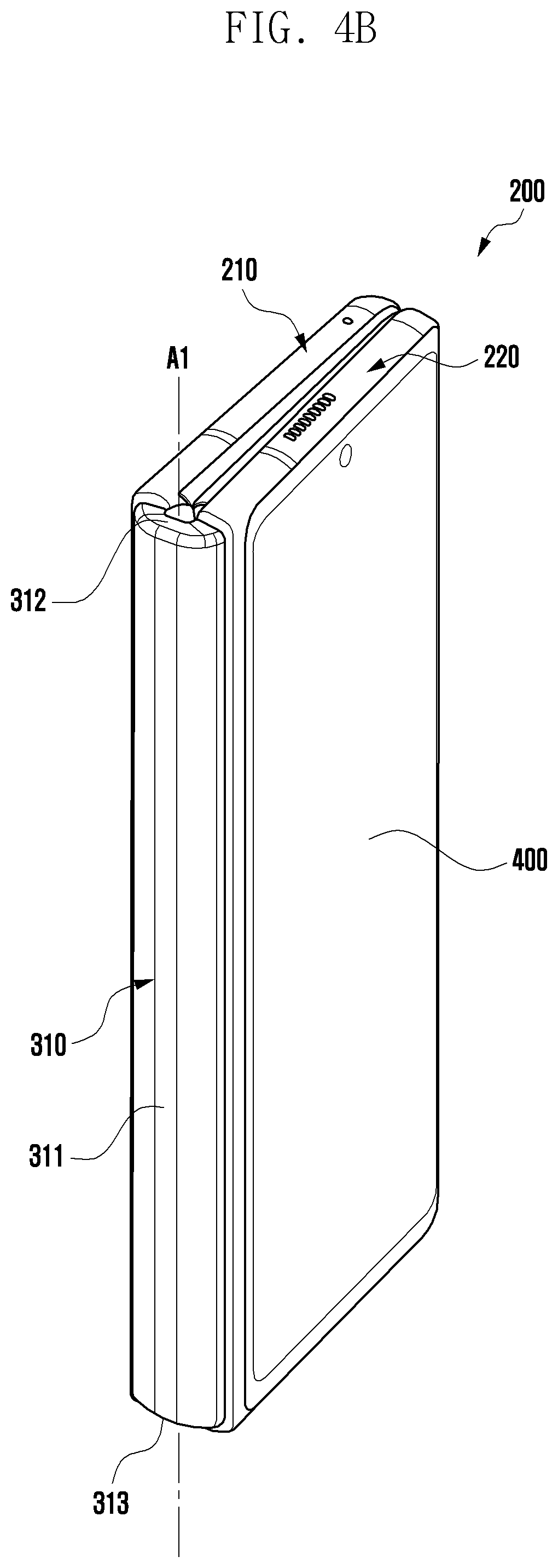 Patent US12108550 Figure 5 – Electronic device including hinge module