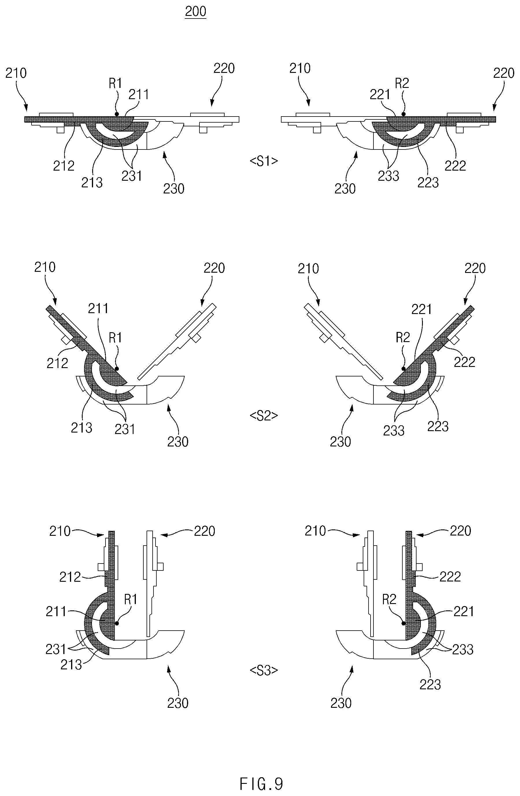 Patent US12108551 Figure 11 – Electronic device including hinge structure