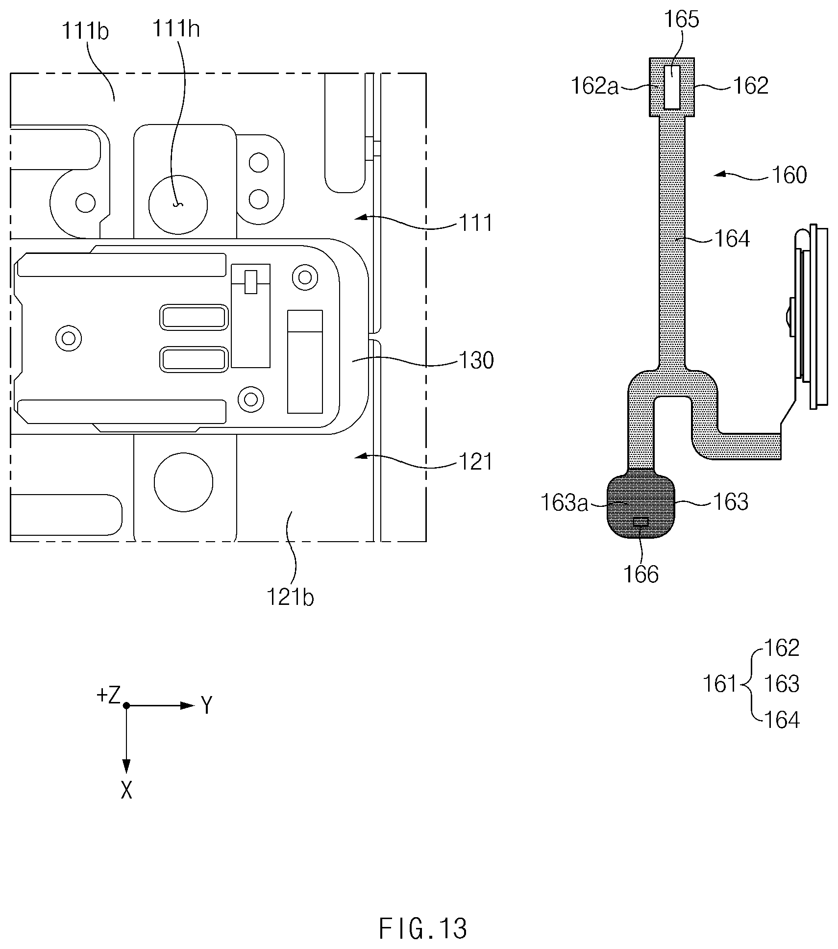 Patent US12108551 Figure 15 – Electronic device including hinge structure
