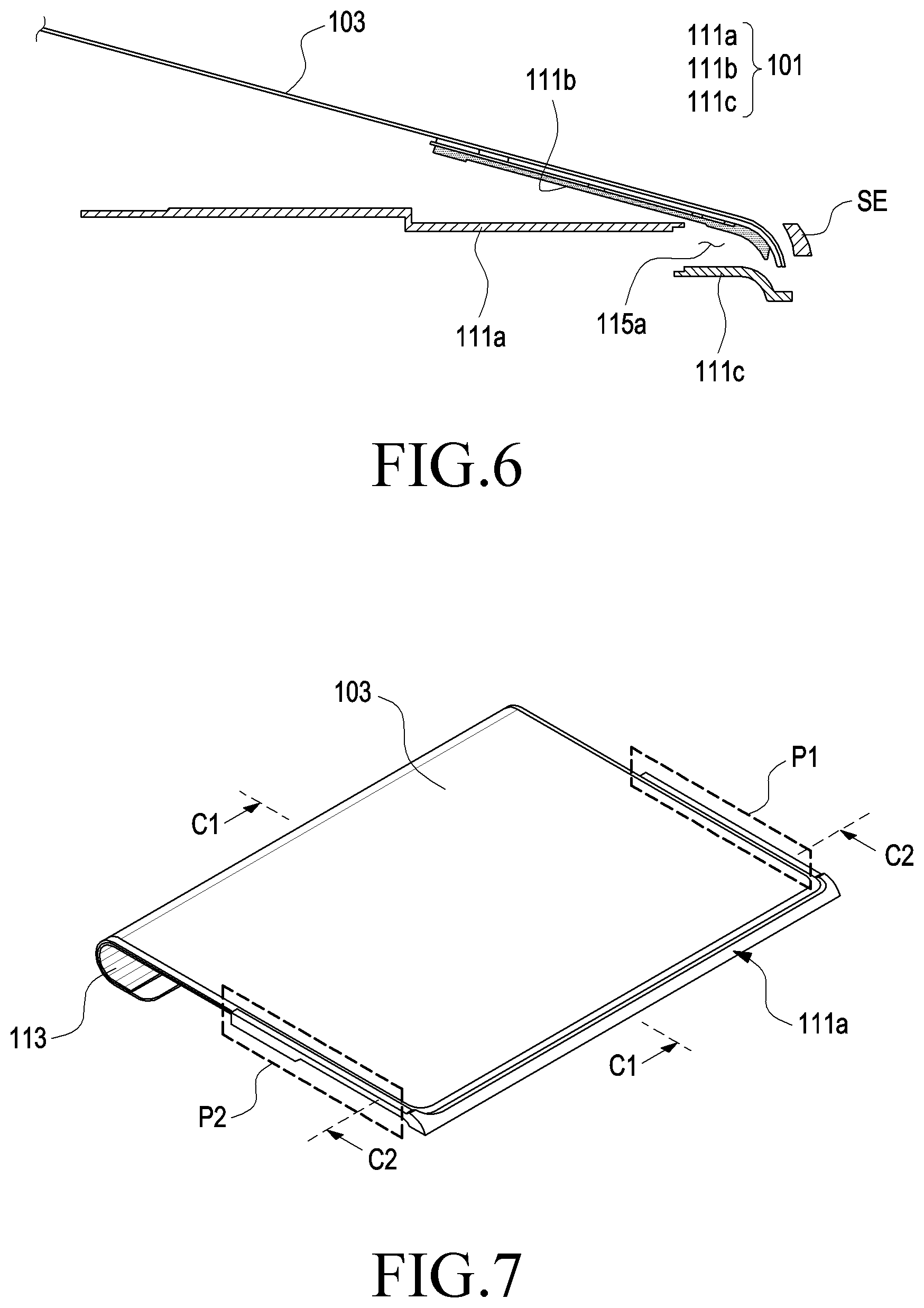 Patent US12108552 Figure 6 – Electronic device including flexible display