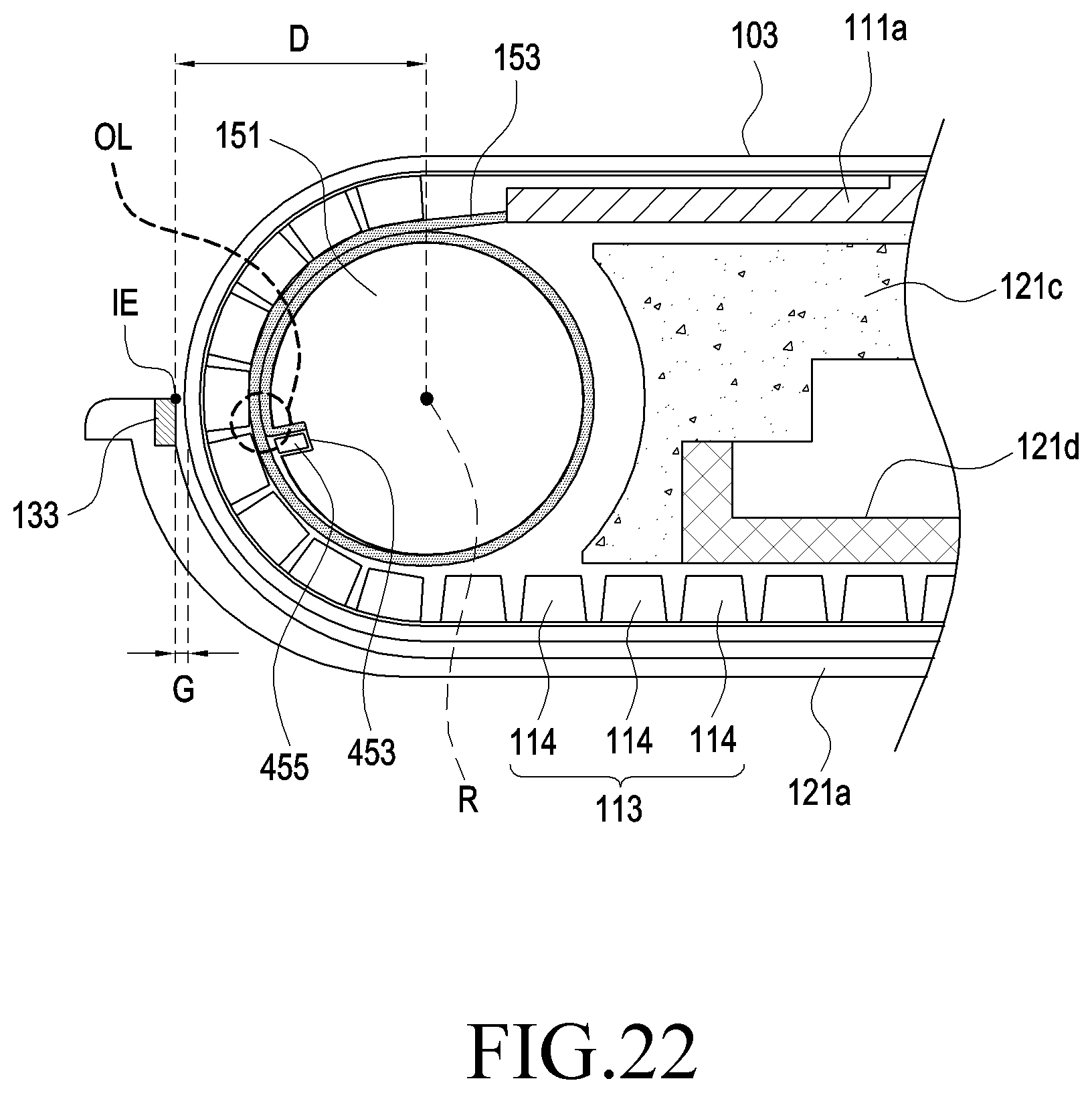 Patent US12108552 Figure 14 – Electronic device including flexible display