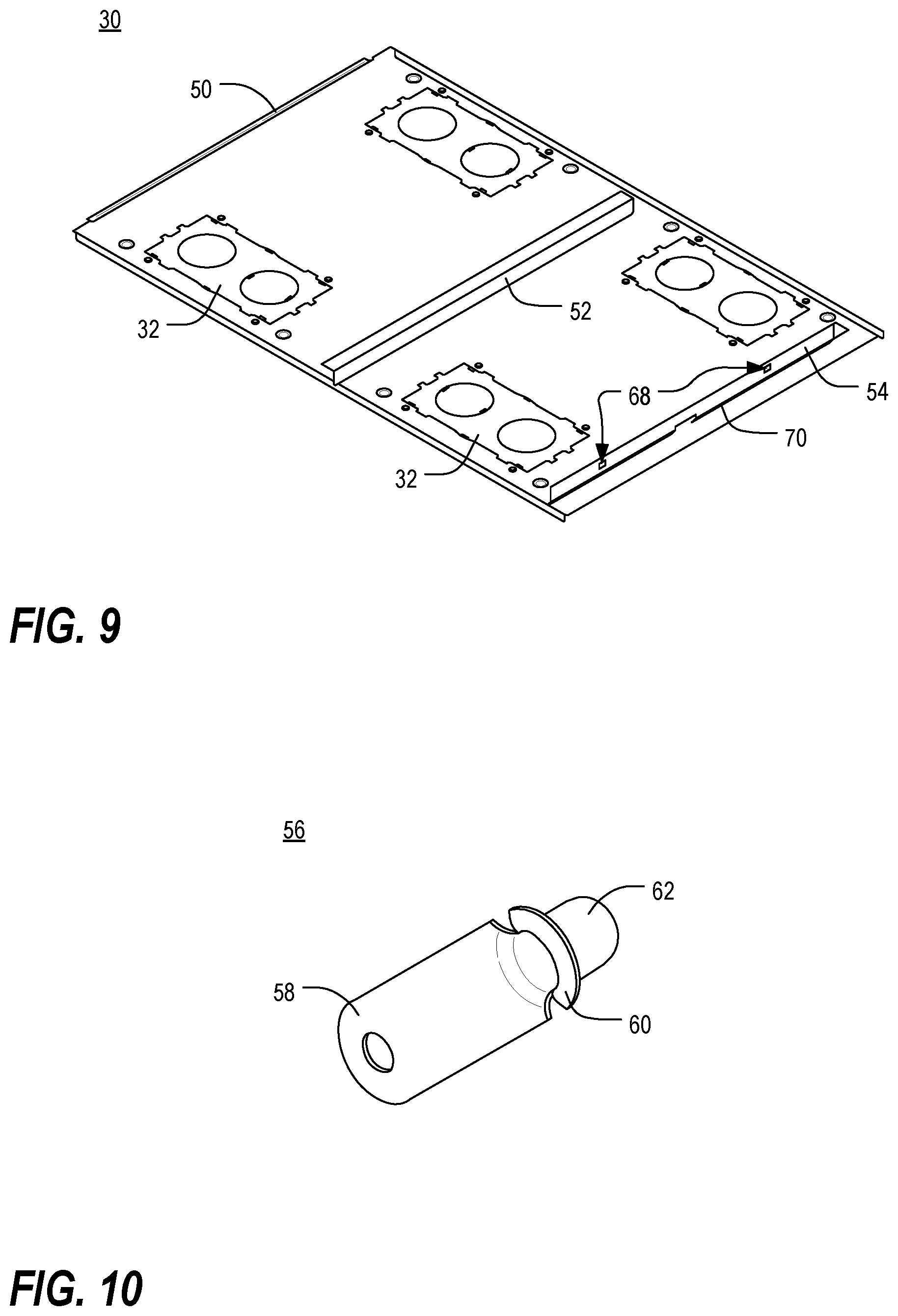 Patent US12108553 Figure 7 – Cable pass-through panel for electronic equipment enclosure