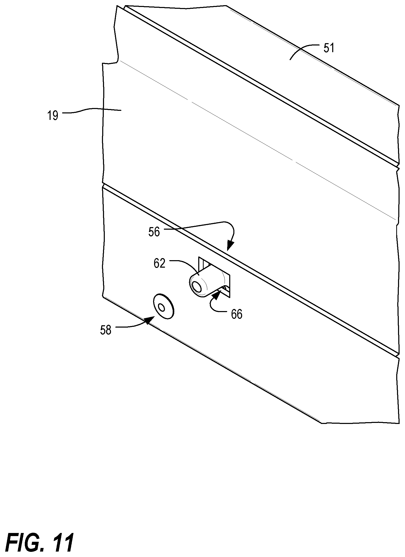 Patent US12108553 Figure 8 – Cable pass-through panel for electronic equipment enclosure