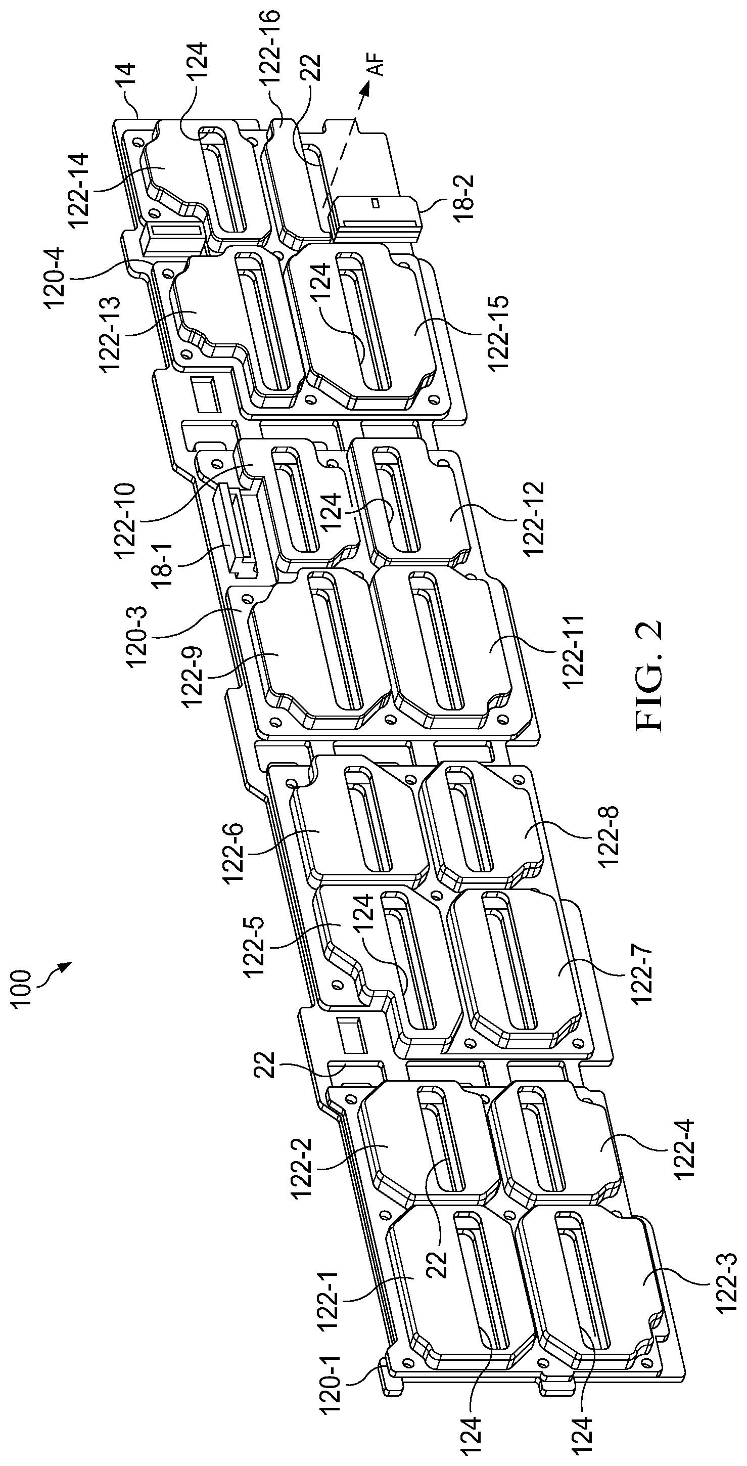 Patent US12108557 Figure 2 – Backplane-attached acoustically reactive elements