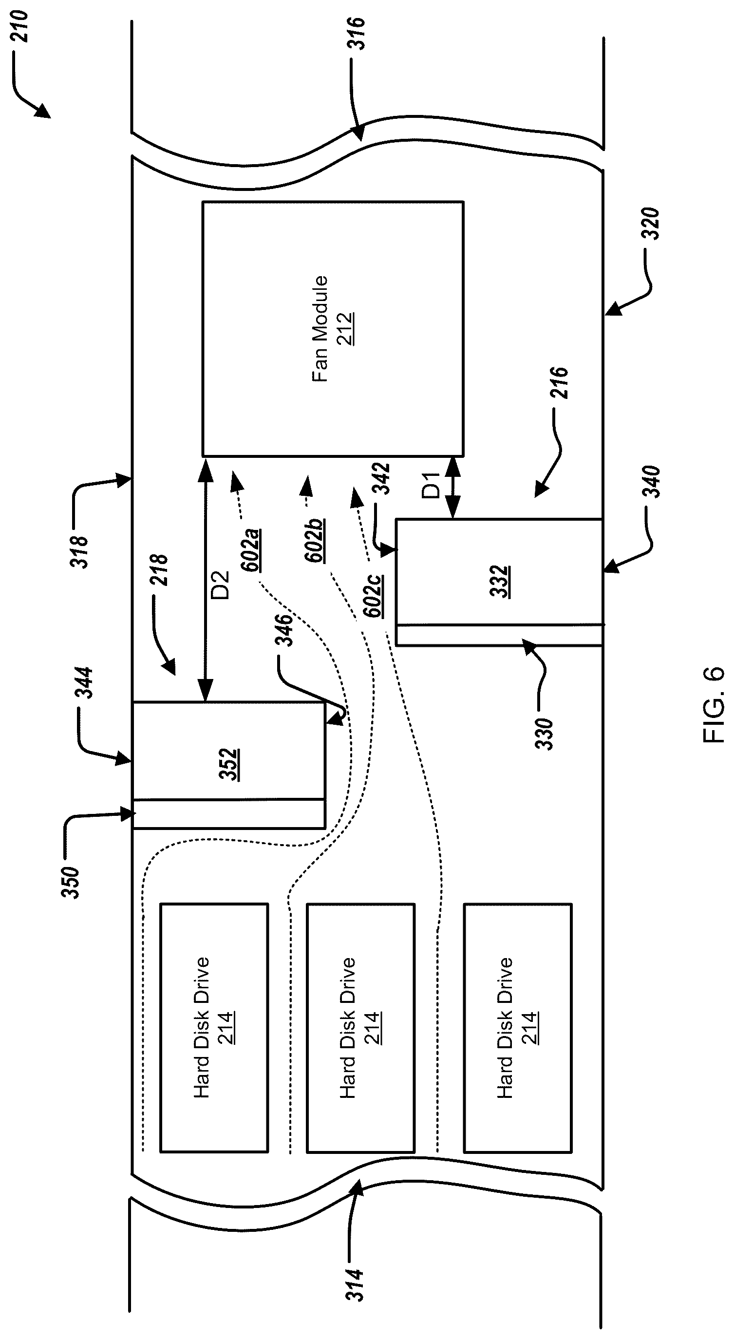 Patent US12108560 Figure 7 – Computing chassis including acoustical baffles