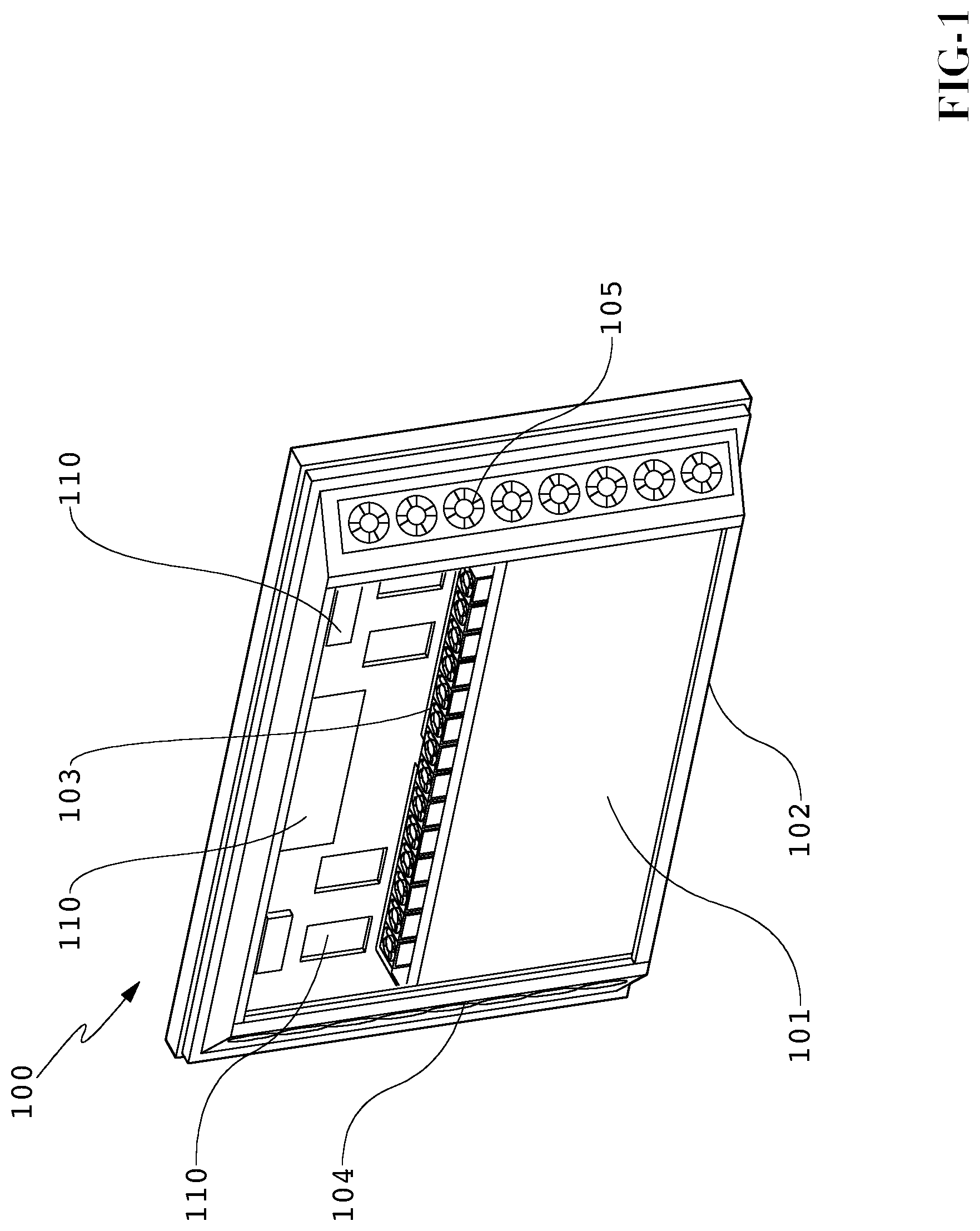 Patent US12108562 Figure 1 – Electronic display with cooling