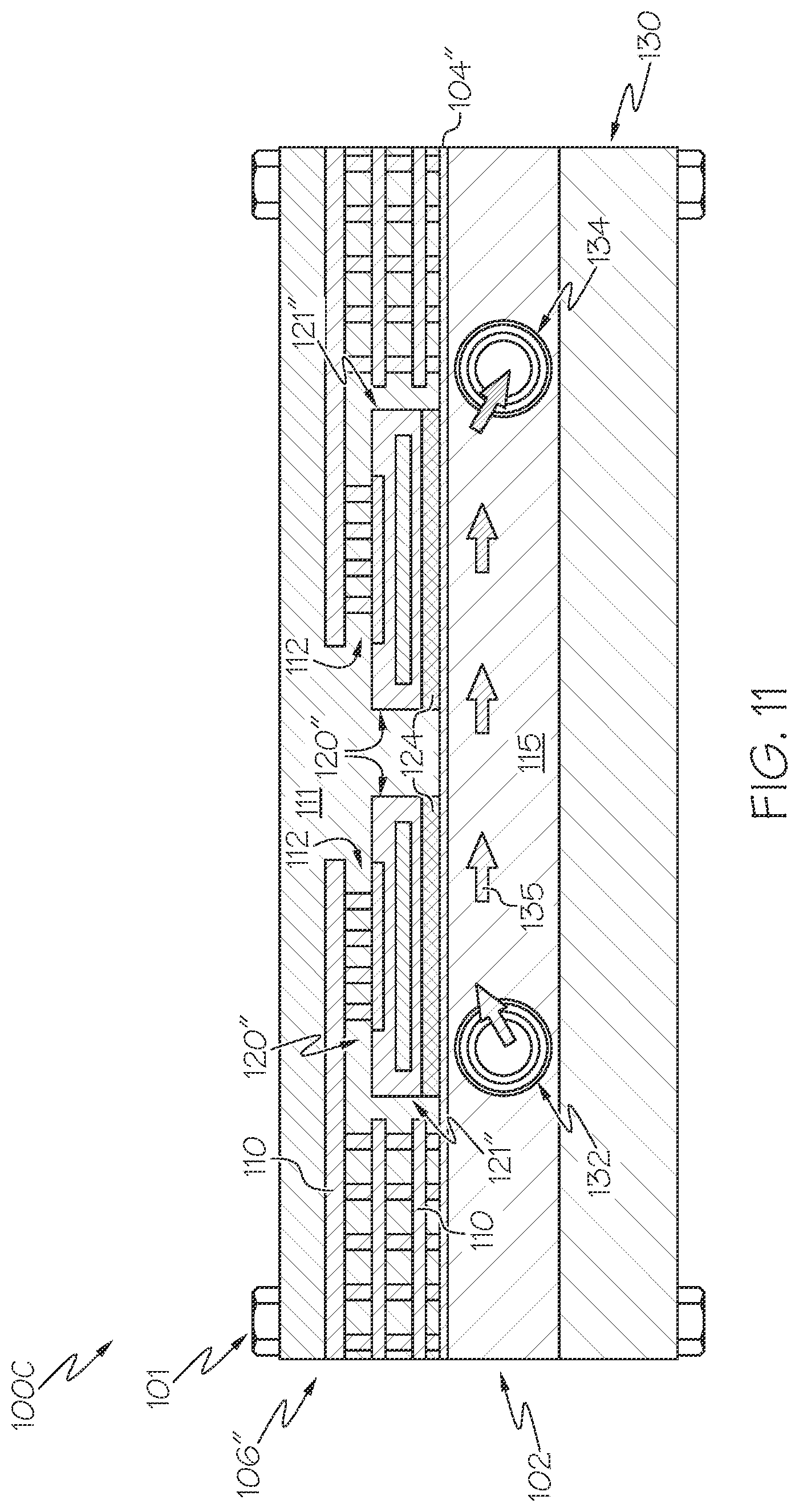 Patent US12108563 Figure 8 – Power electronics assemblies having embedded power electronics devices