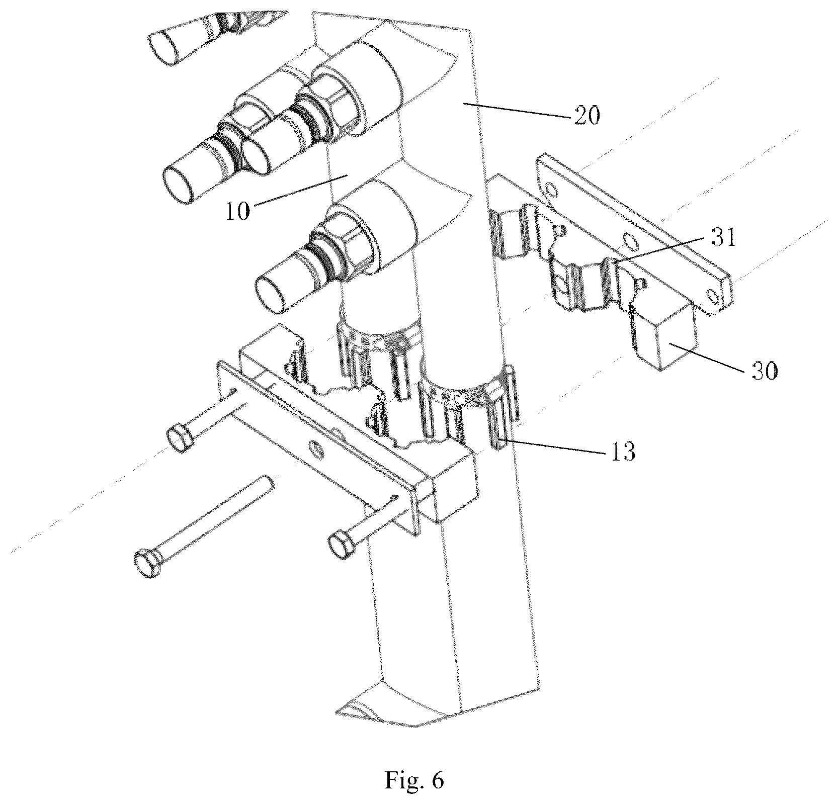 Patent US12108565 Figure 5 – Liquid-cooled cabinet manifold and liquid-cooled cabinet