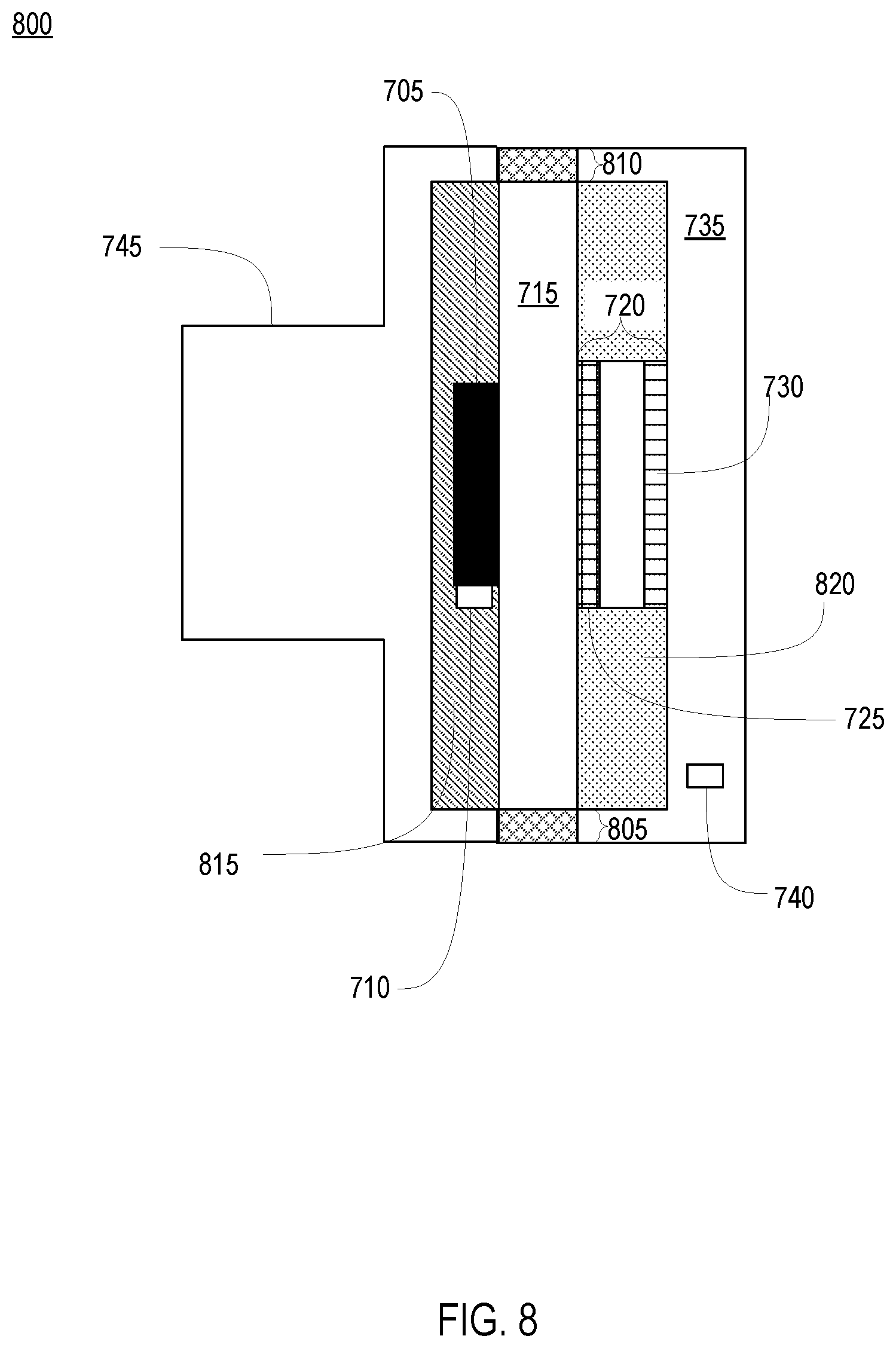 Patent US12108575 Figure 8 – Regulating temperature of an image sensor using a thermoelectric cooler