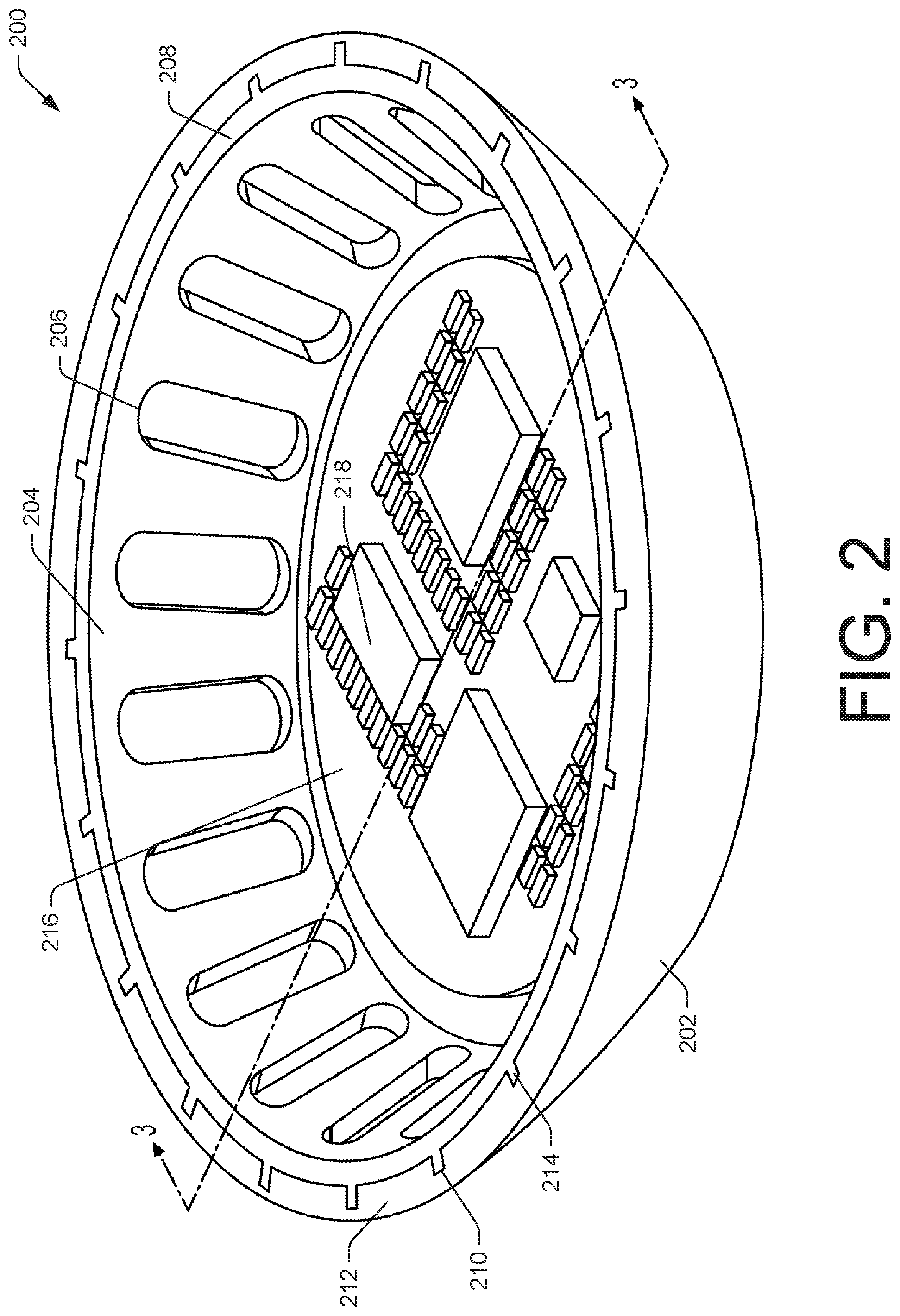 Patent US12108576 Figure 2 – Thermal interposer for electronic device