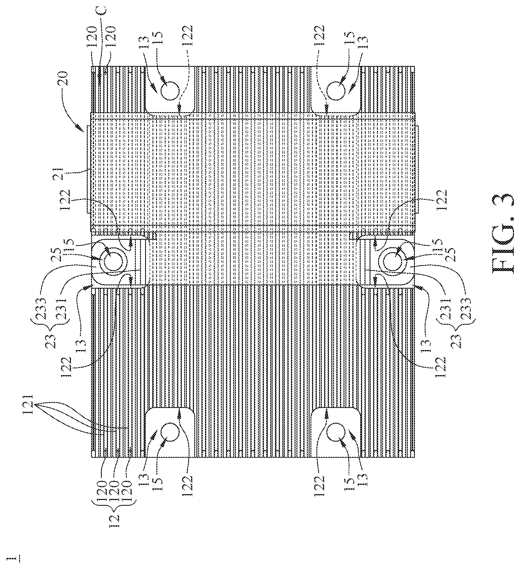 Patent US12108578 Figure 3 – Heat dissipating assembly and electronic assembly and electronic device including the same
