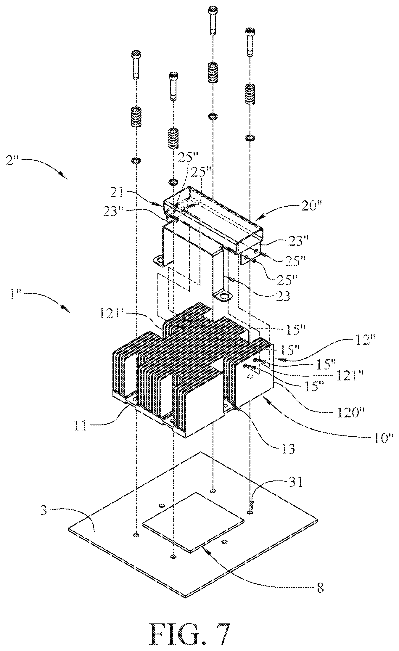 Patent US12108578 Figure 7 – Heat dissipating assembly and electronic assembly and electronic device including the same