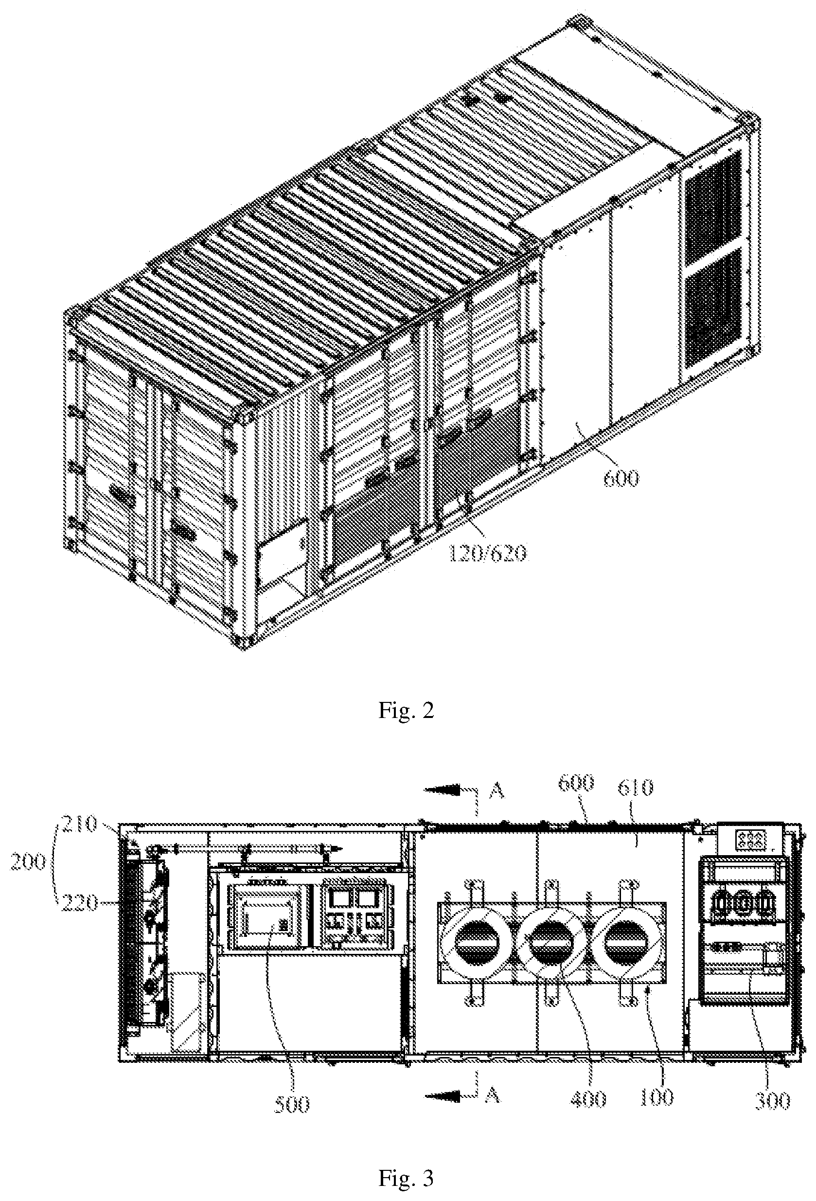 Patent US12108579 Figure 2 – Container type frequency conversion pry