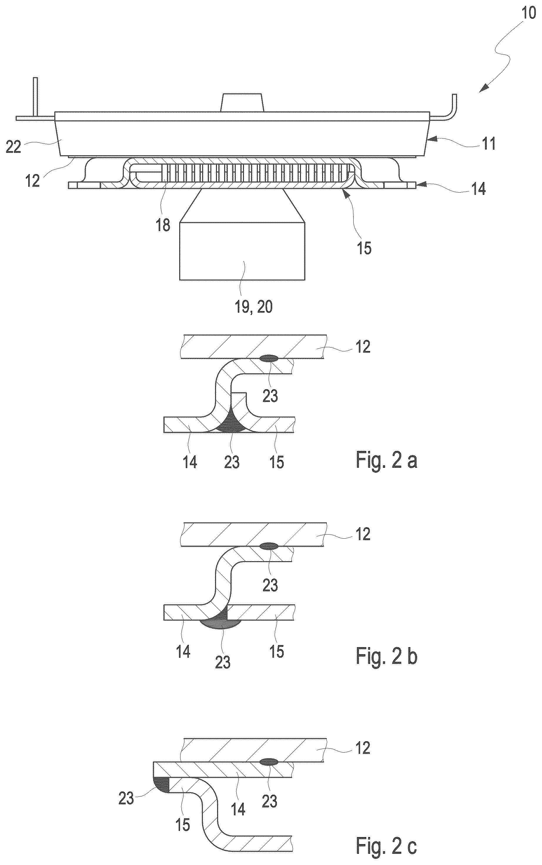 Patent US12108580 Figure 2 – Direct cooling of a power converter by using a stamped plate