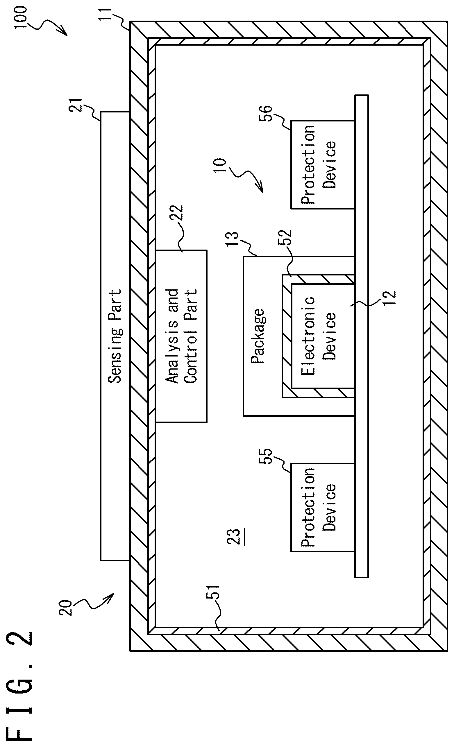 Patent US12108582 Figure 2 – Electronic device protection unit and electronic system