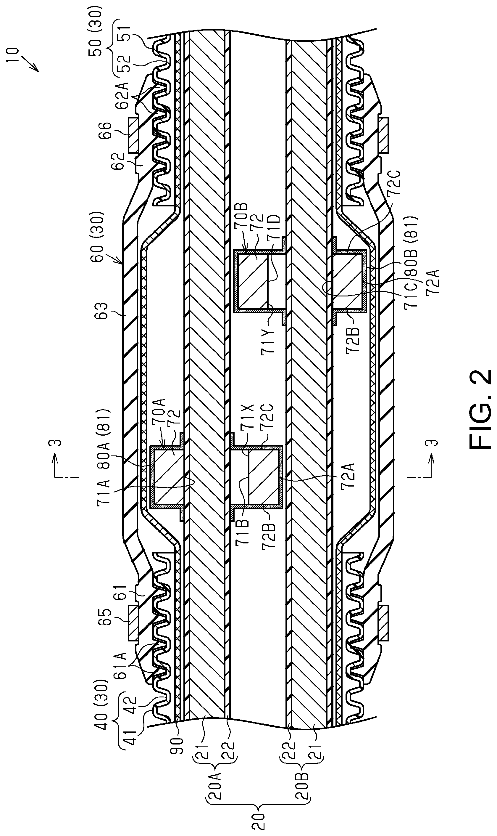 Patent US12108584 Figure 2 – Wire harness