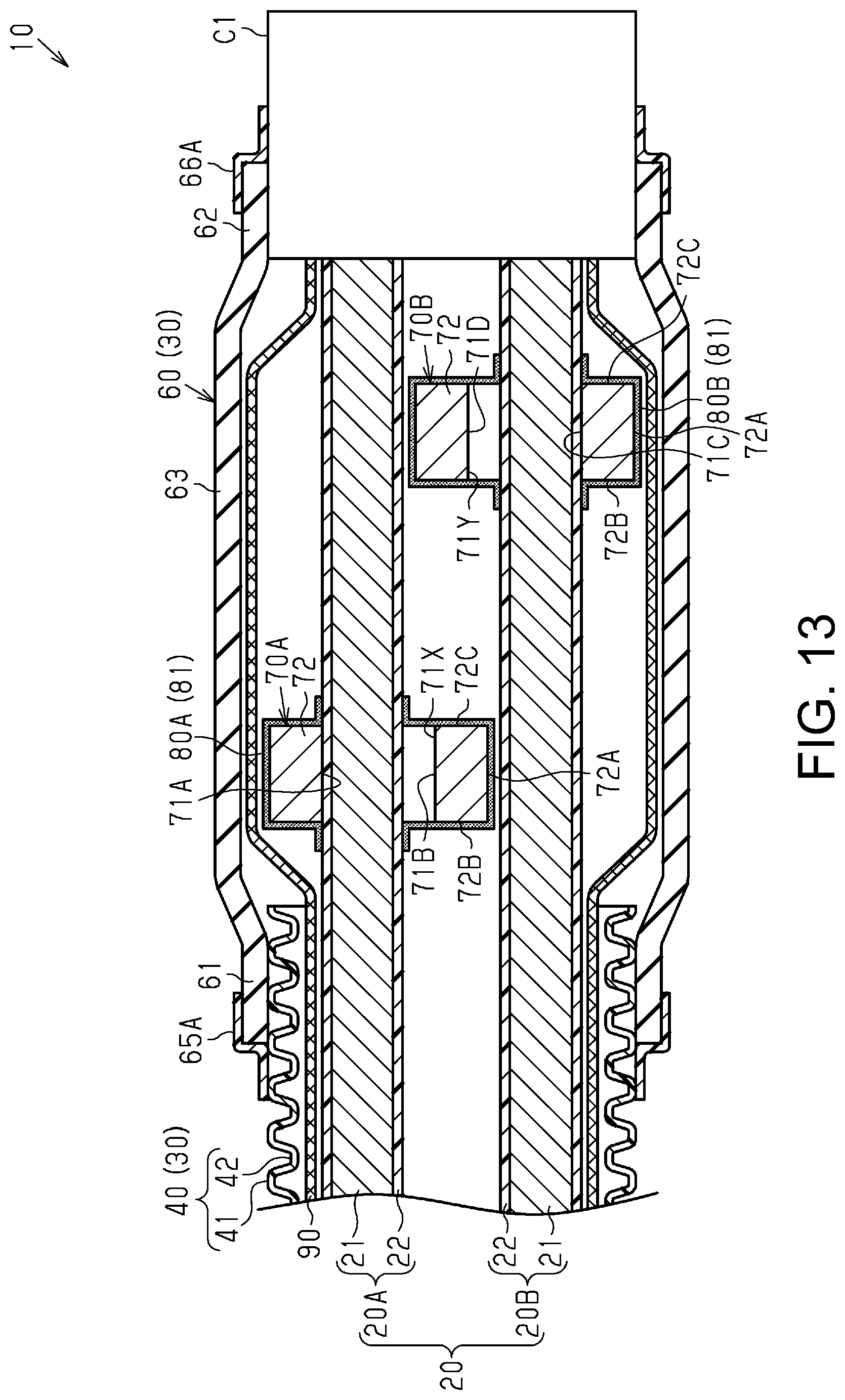 Patent US12108584 Figure 10 – Wire harness