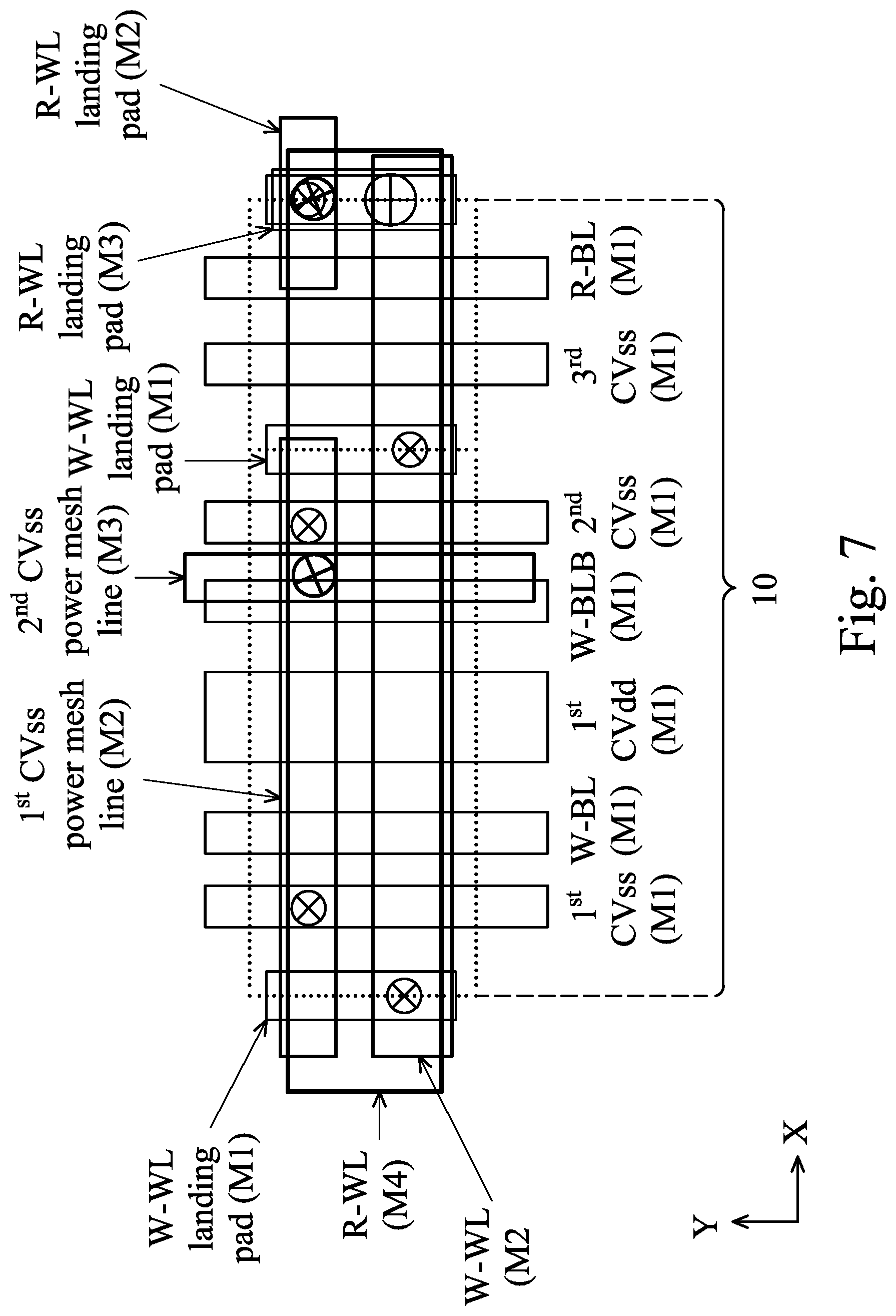 Patent US12108586 Figure 7 – Two-port SRAM structure