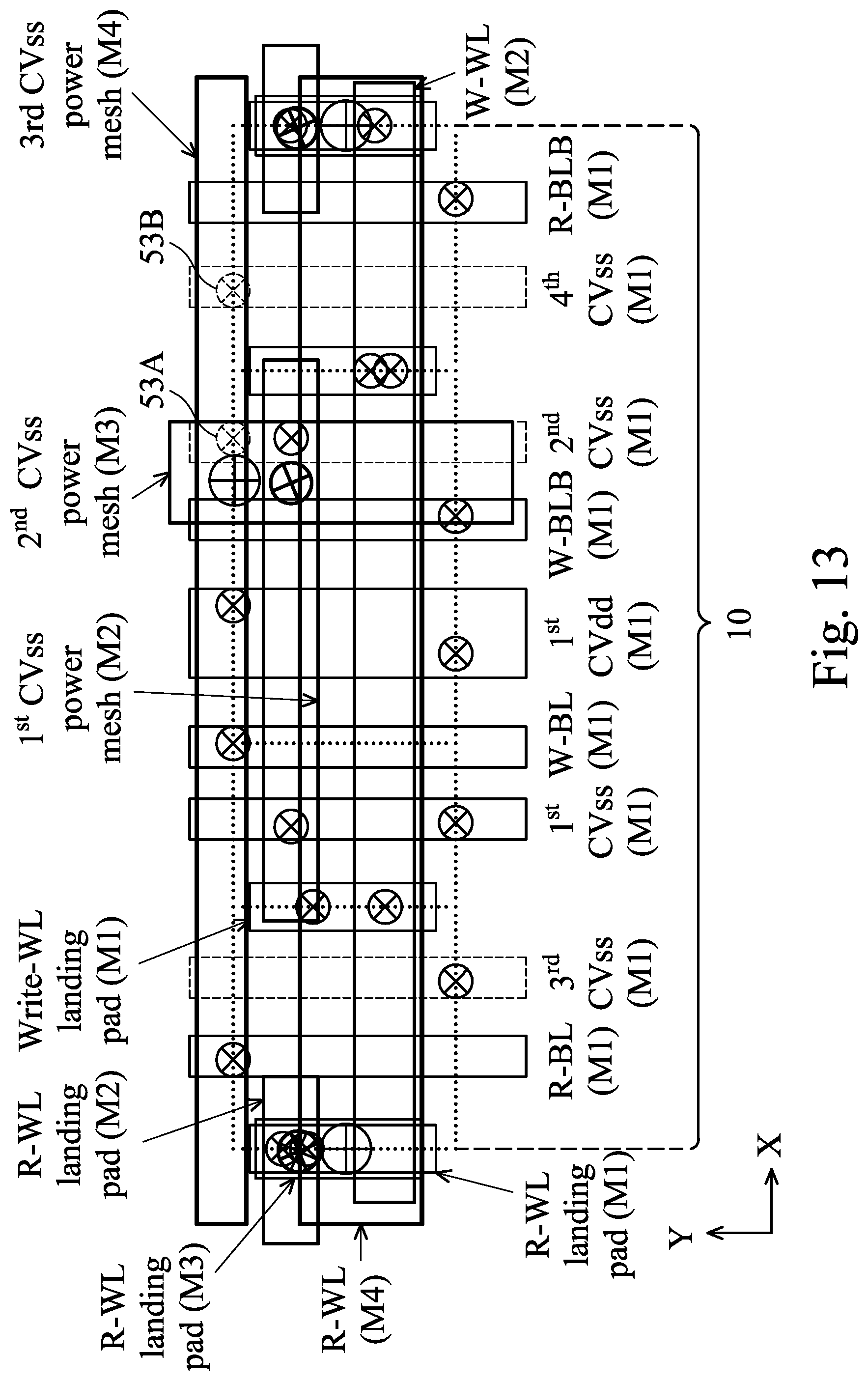 Patent US12108586 Figure 13 – Two-port SRAM structure