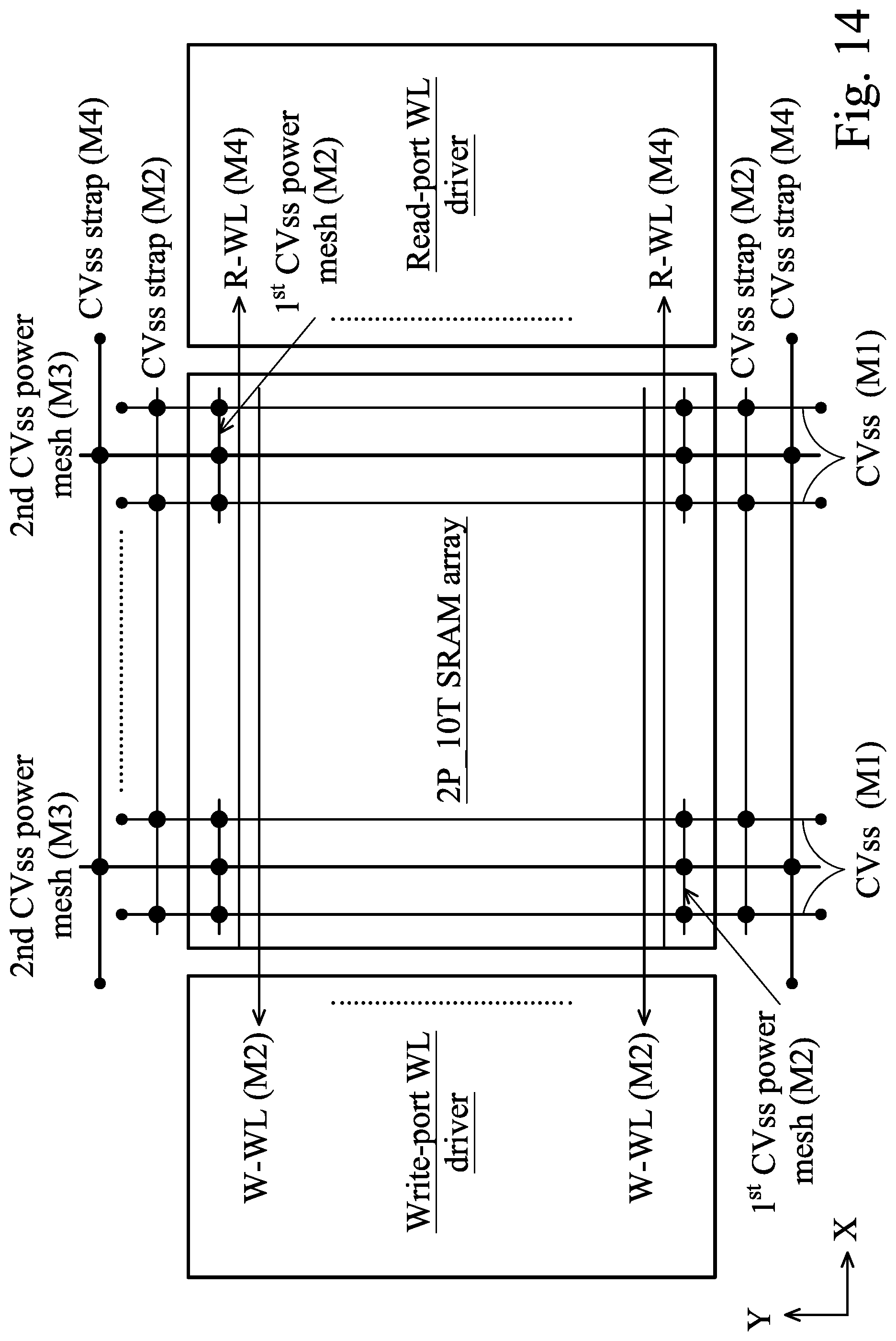Patent US12108586 Figure 14 – Two-port SRAM structure