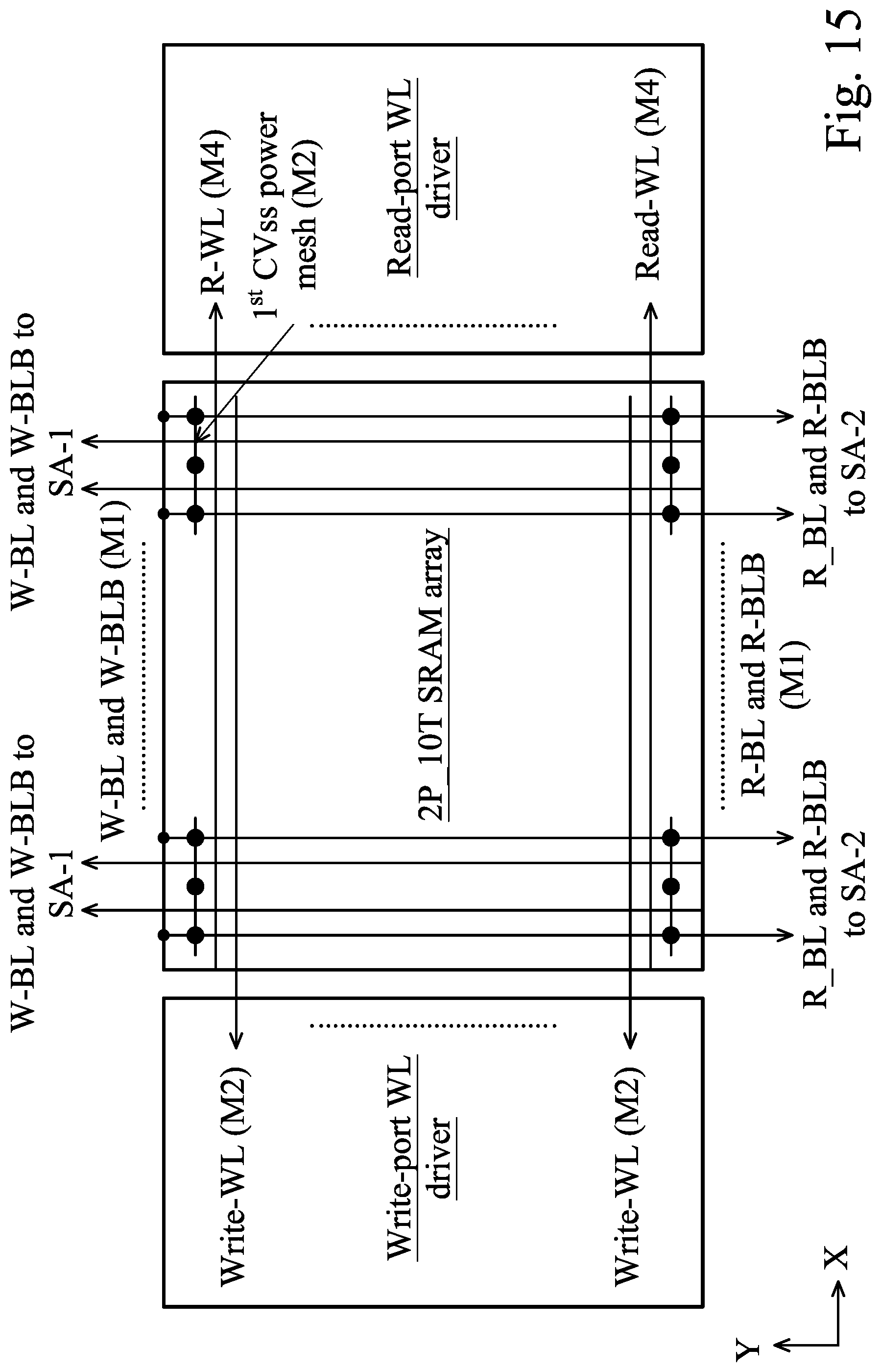Patent US12108586 Figure 15 – Two-port SRAM structure
