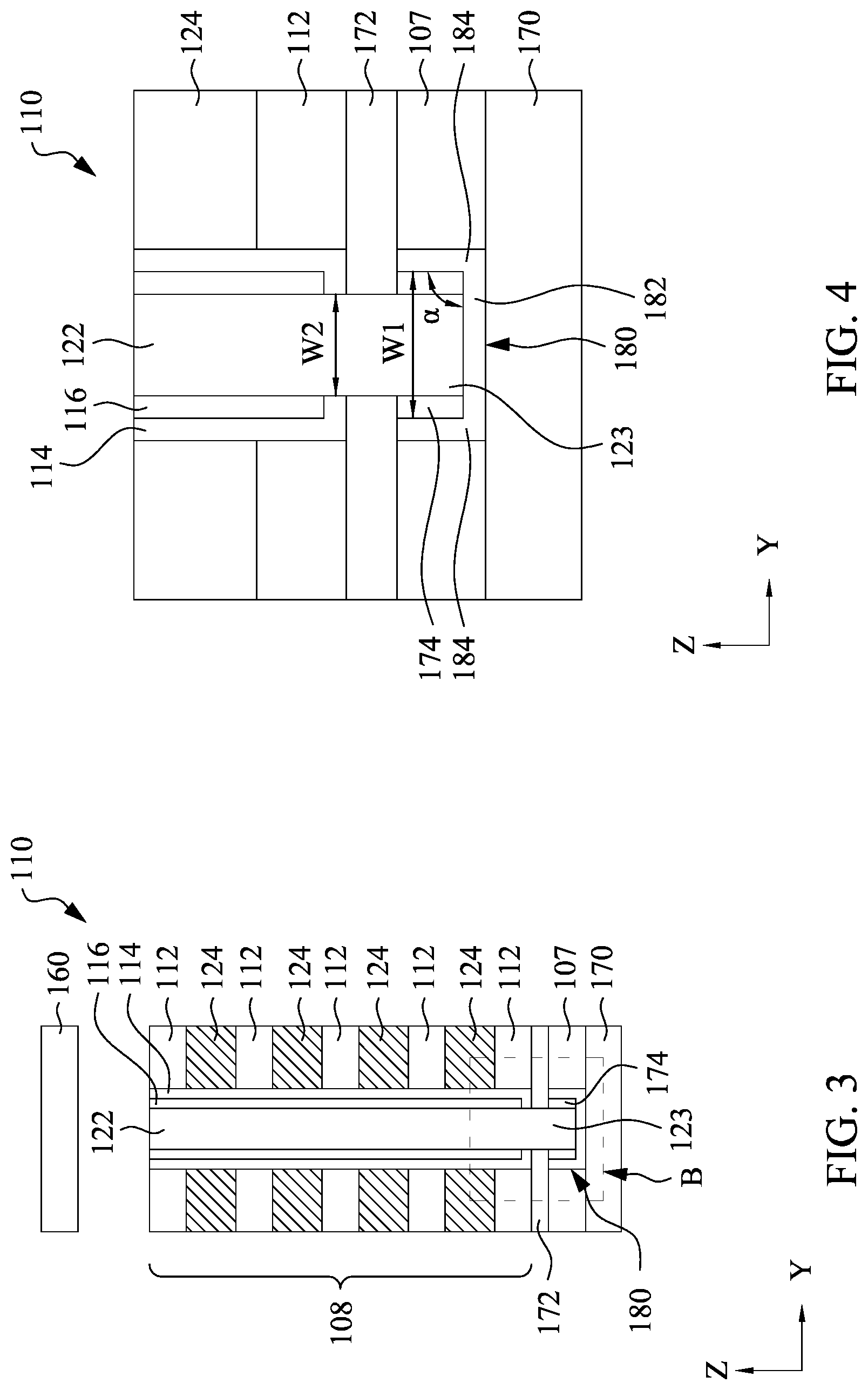 Patent US12108596 Figure 3 – Semiconductor memory devices having cup shaped vias