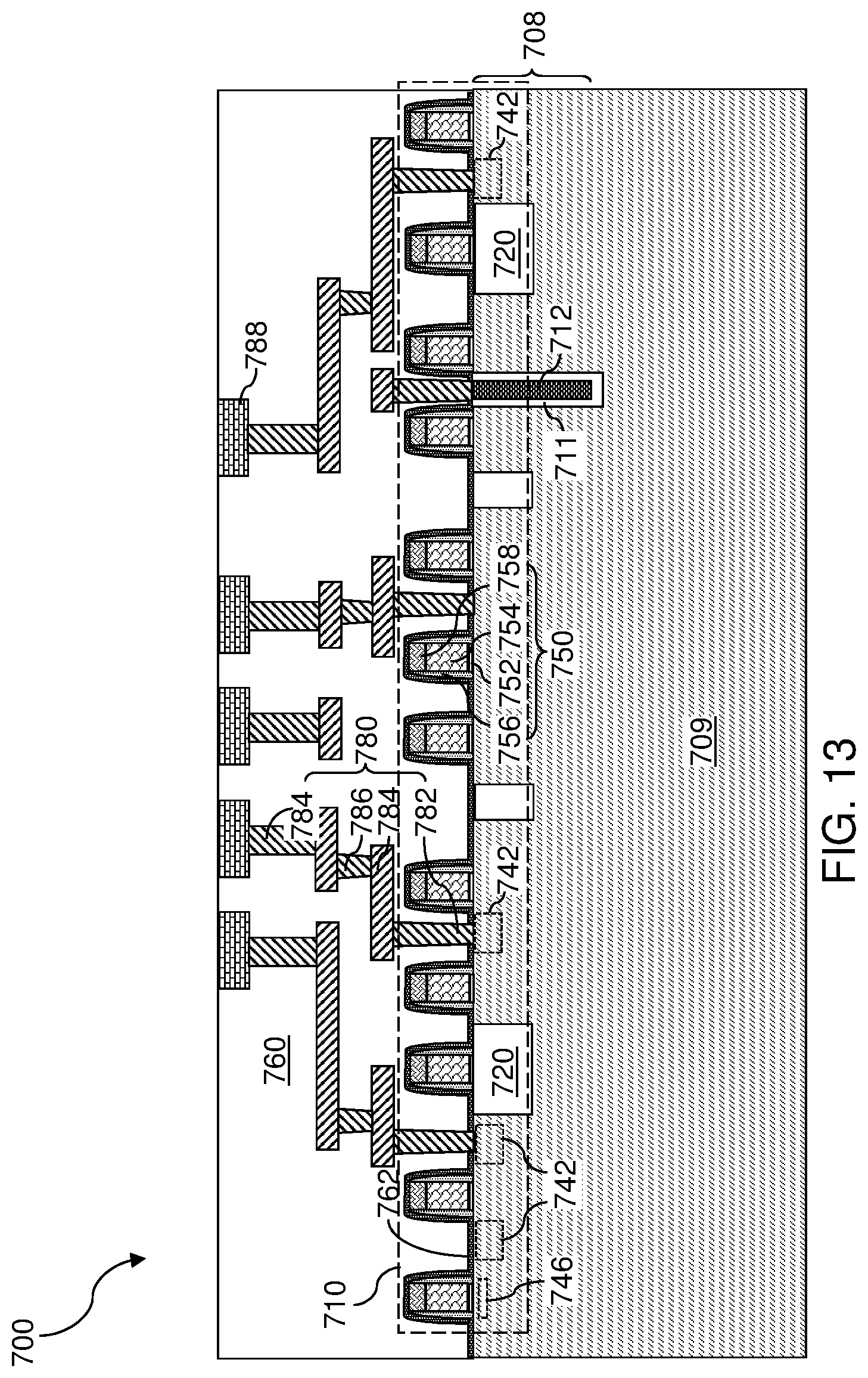 Patent US12108597 Figure 16 – Three-dimensional memory device containing a pillar contact between channel and source and methods of making the same