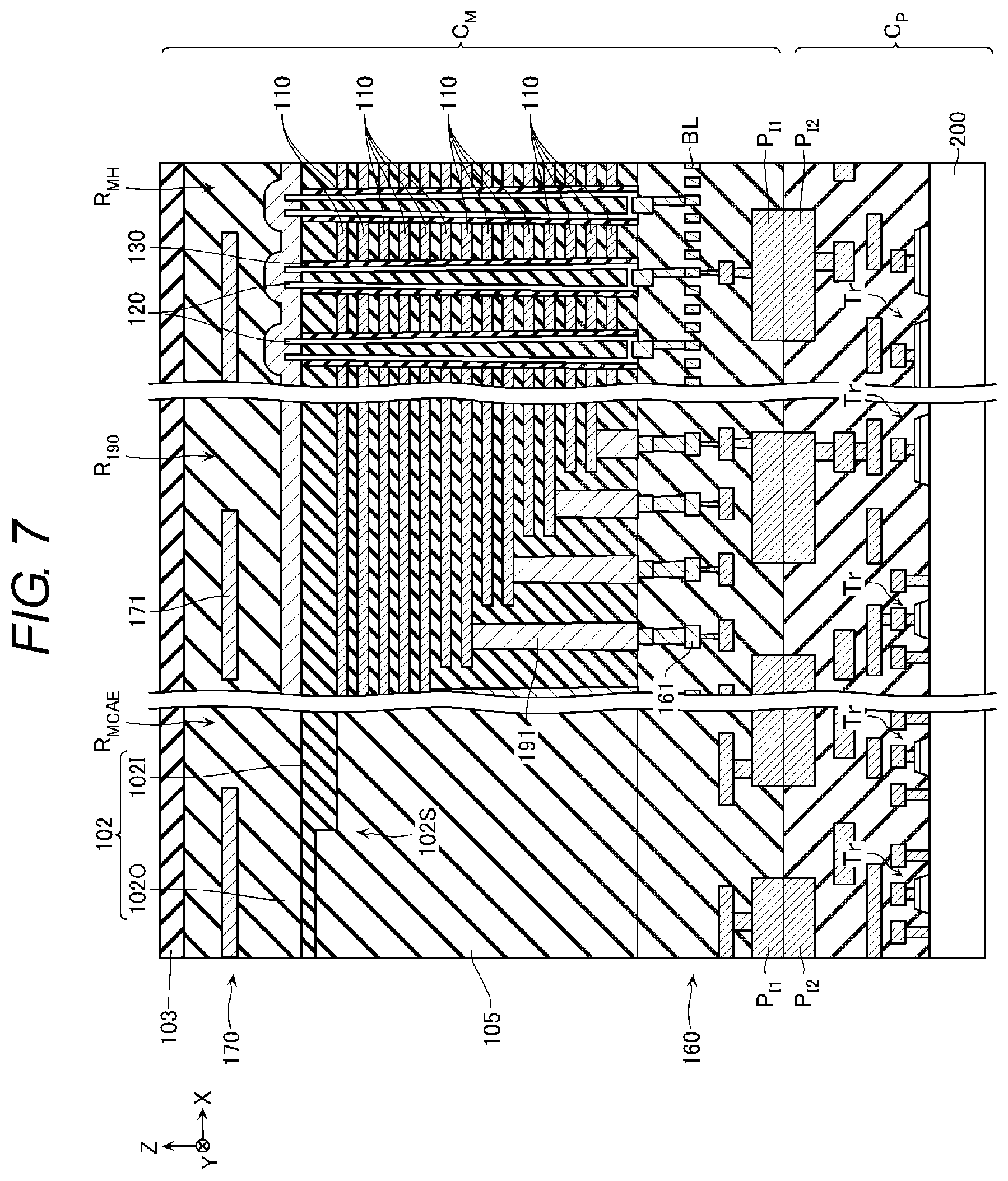 Patent US12108598 Figure 6 – Semiconductor storage device with pillar