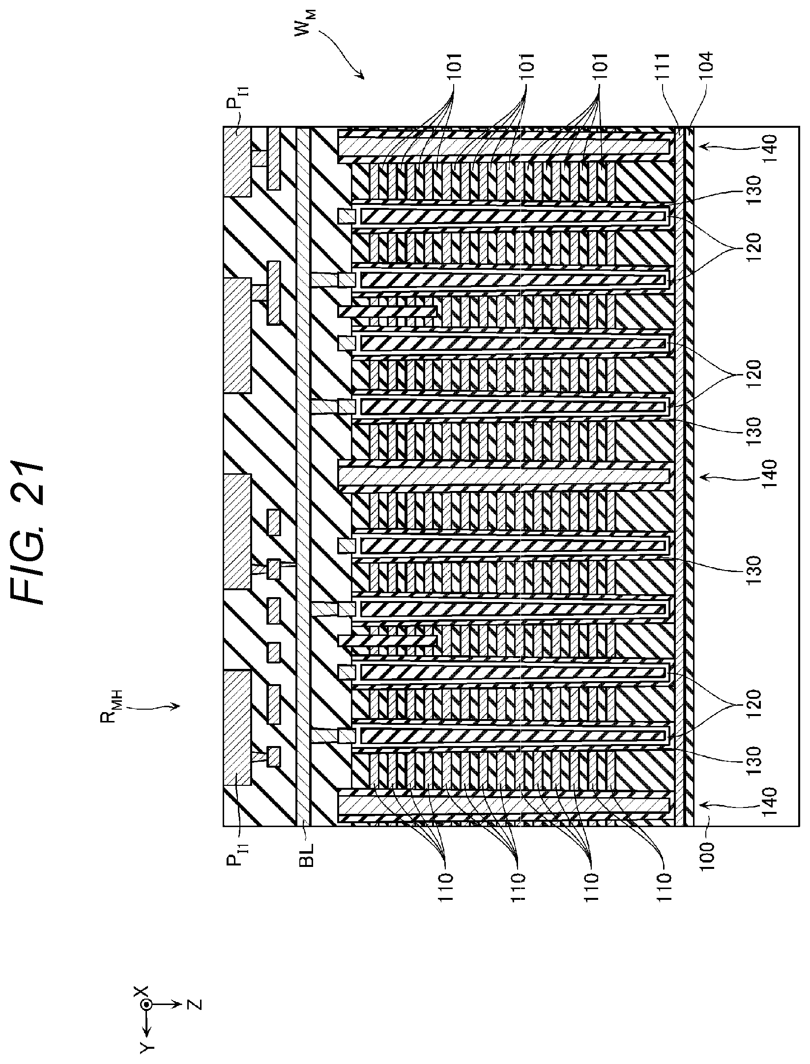 Patent US12108598 Figure 19 – Semiconductor storage device with pillar