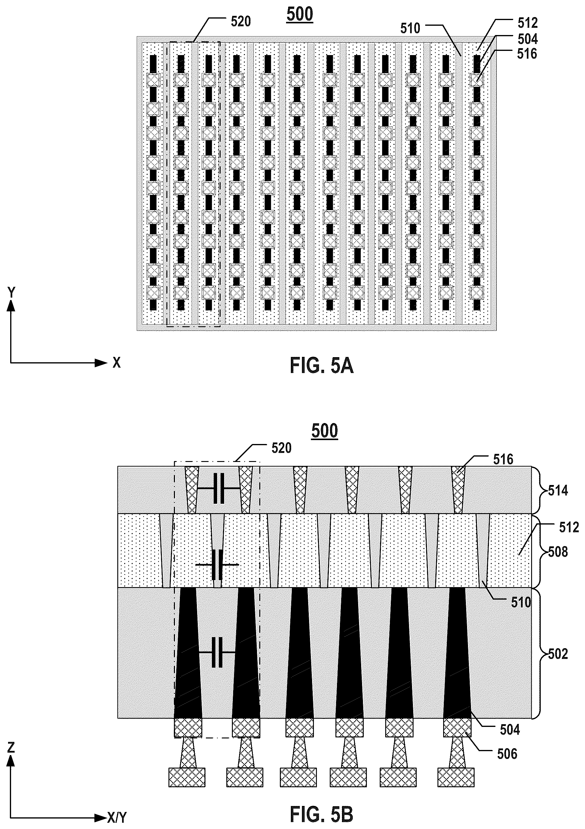 Patent US12108603 Figure 5 – Methods for forming on-chip capacitor structures in semiconductor devices