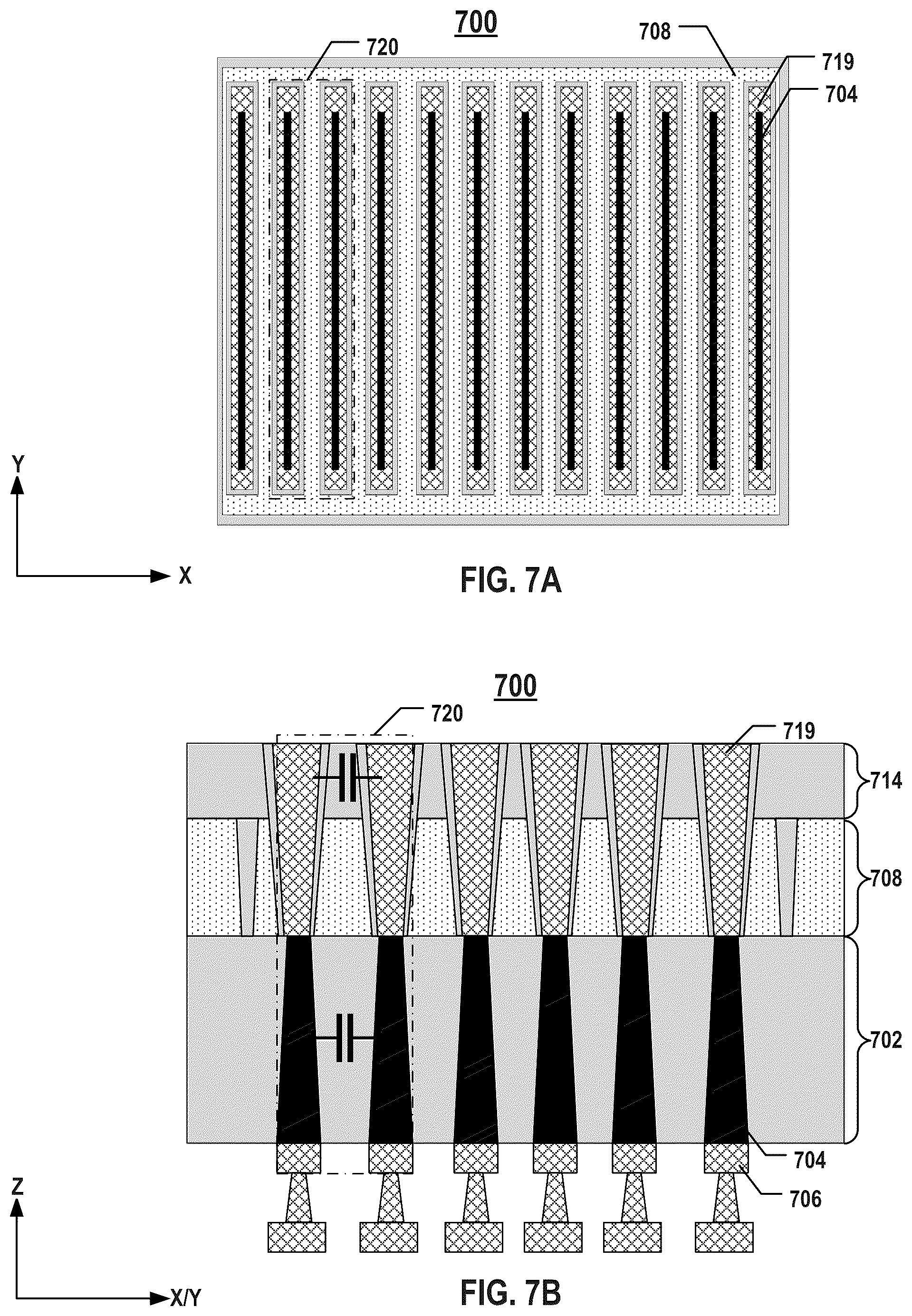 Patent US12108603 Figure 7 – Methods for forming on-chip capacitor structures in semiconductor devices